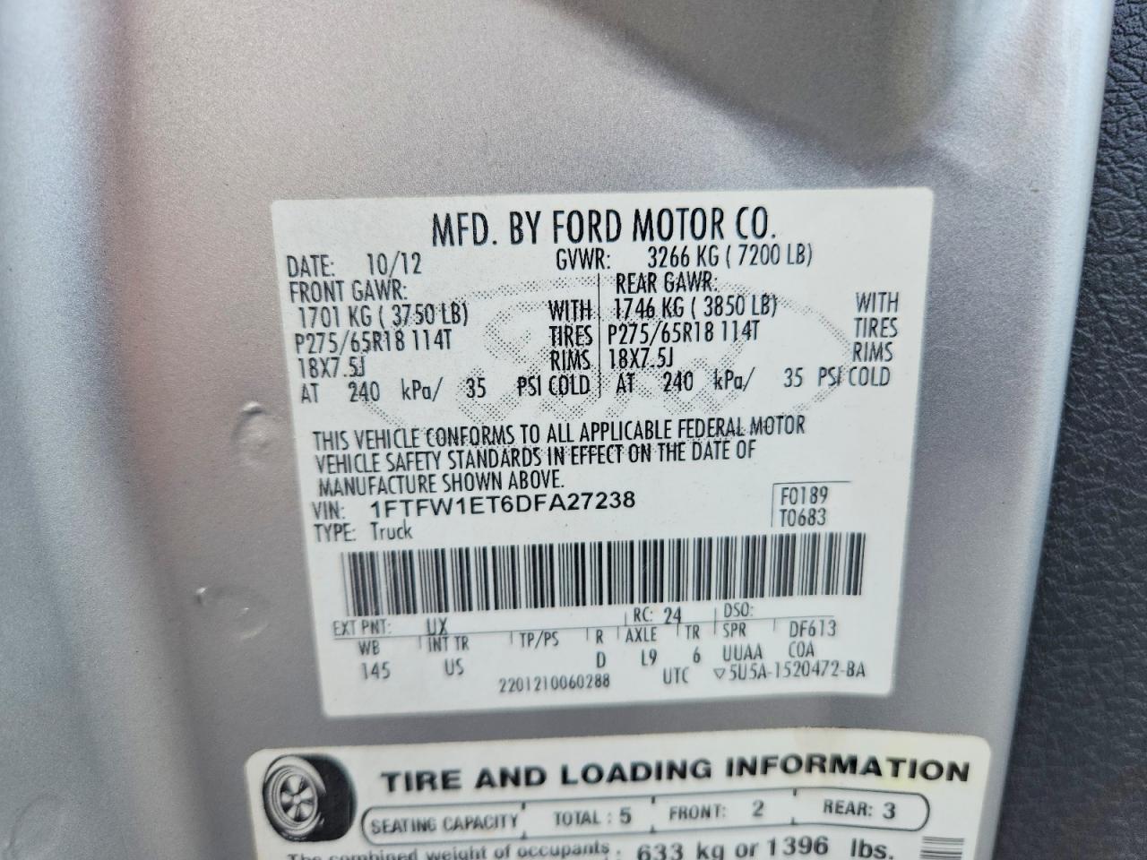 2011 Ford F150 Supercrew Silver vin: 1FTFW1CF5BKD40590