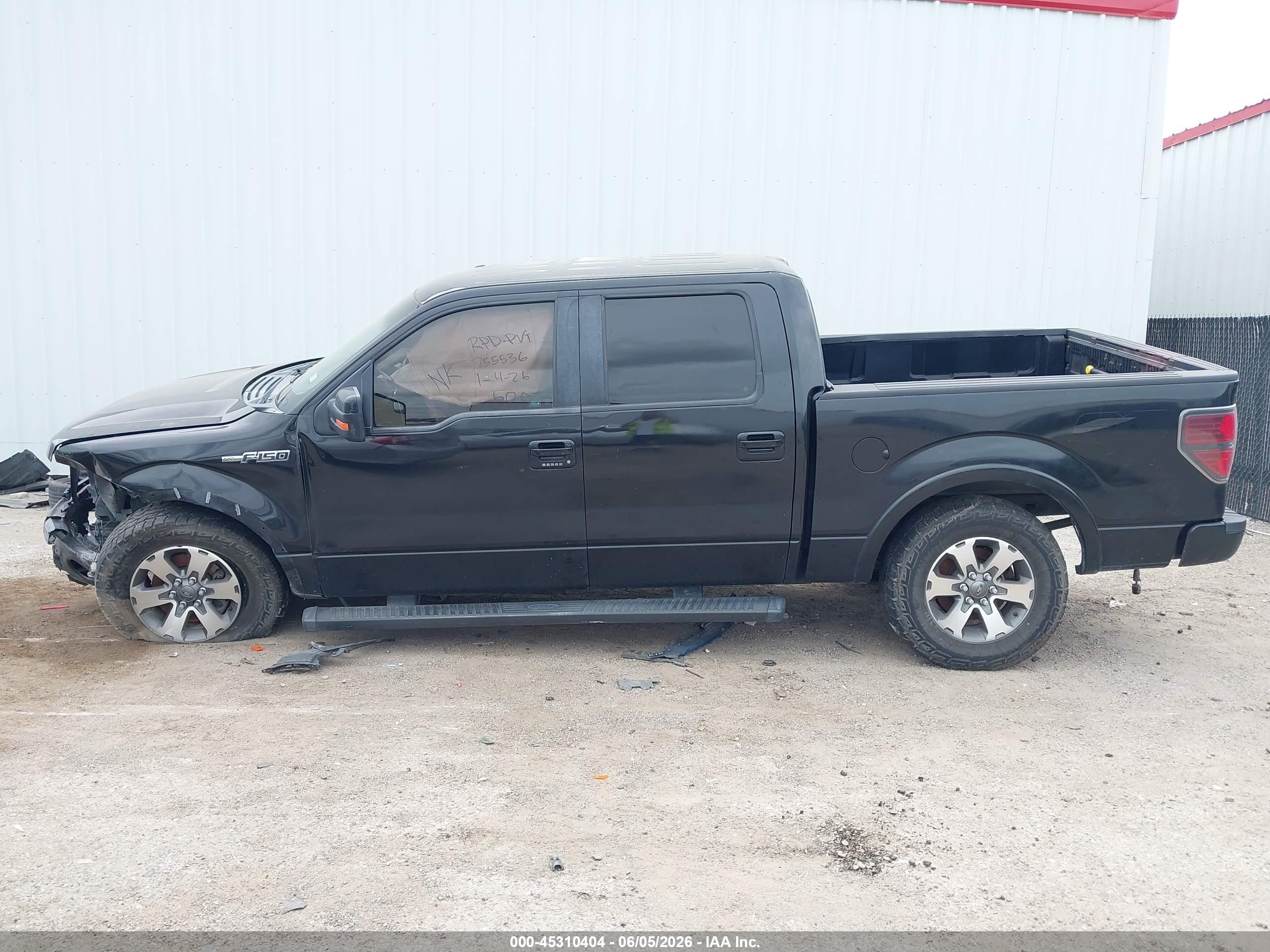 2012 Ford F-150 Fx2 Black vin: 1FTFW1CF5CFD05414