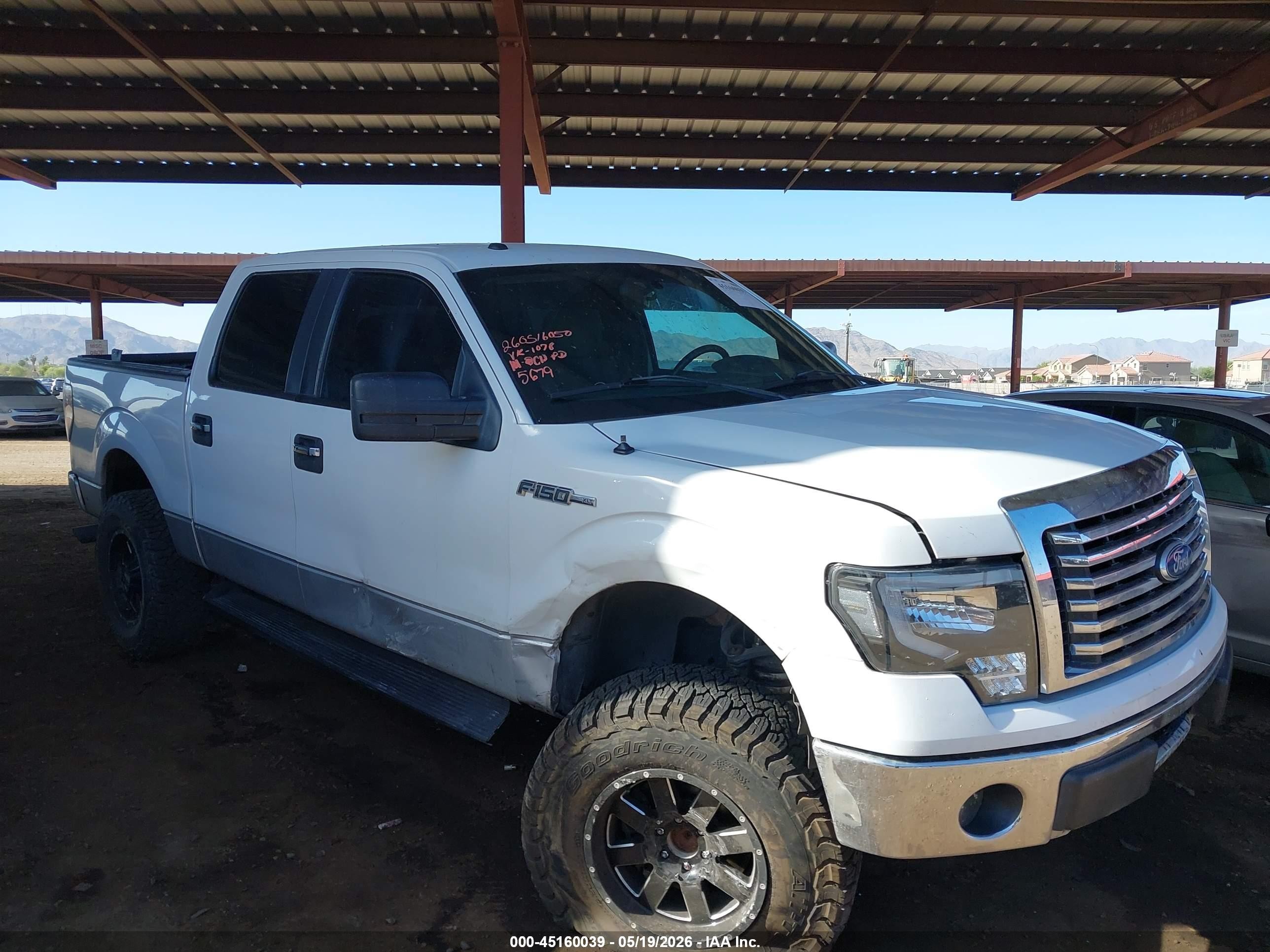 2012 Ford F-150 Xlt White vin: 1FTFW1CF5CKD35679