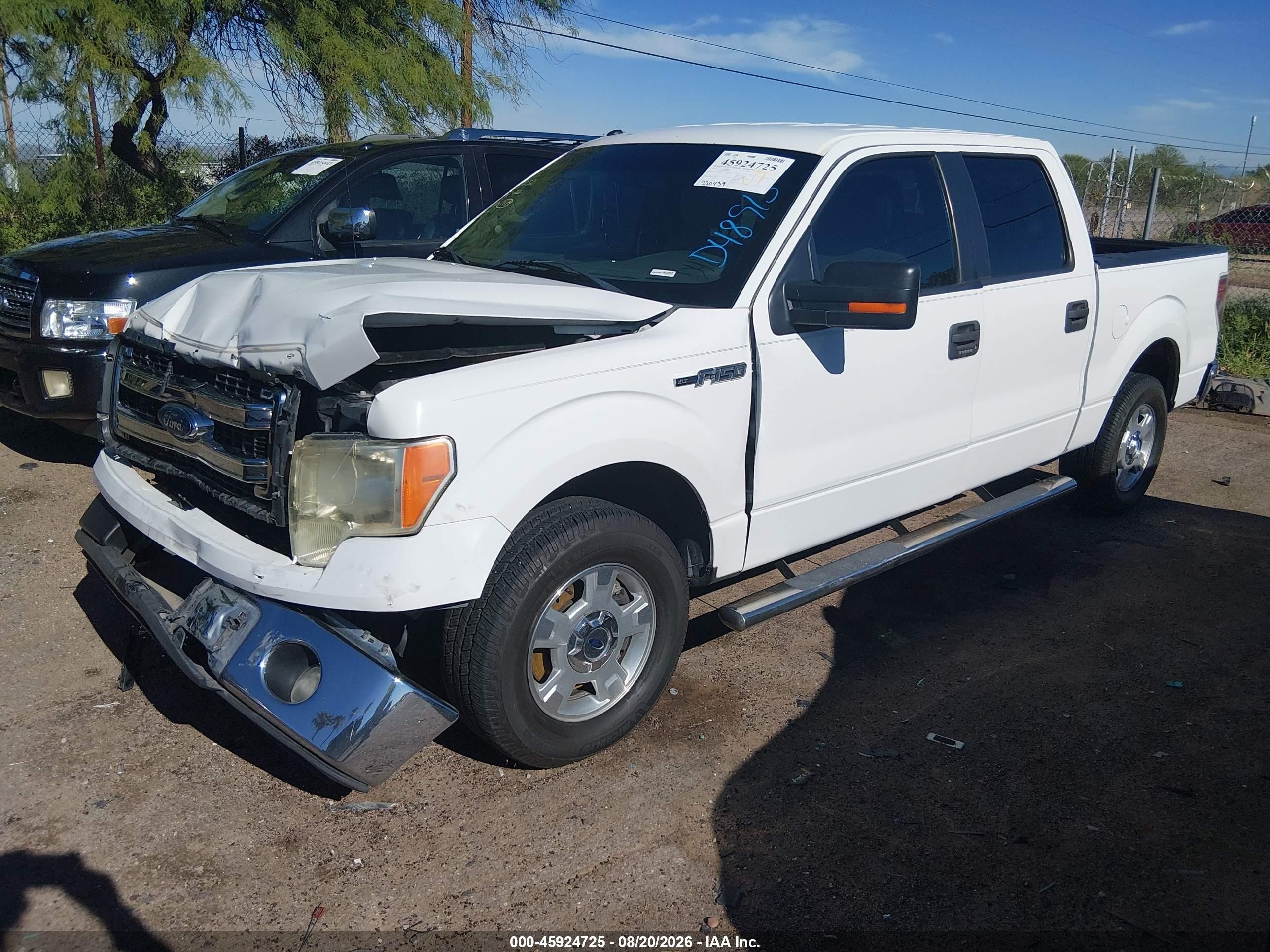 2013 Ford F-150 Xlt White vin: 1FTFW1CF5DFD48913