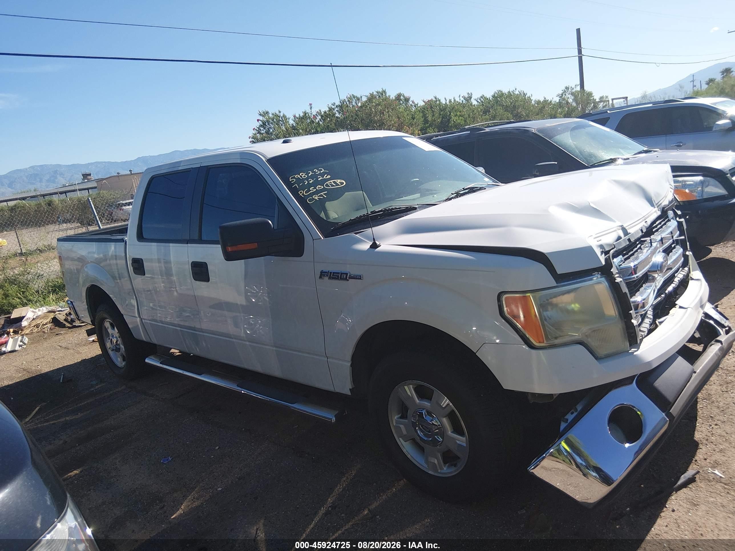 2013 Ford F-150 Xlt White vin: 1FTFW1CF5DFD48913
