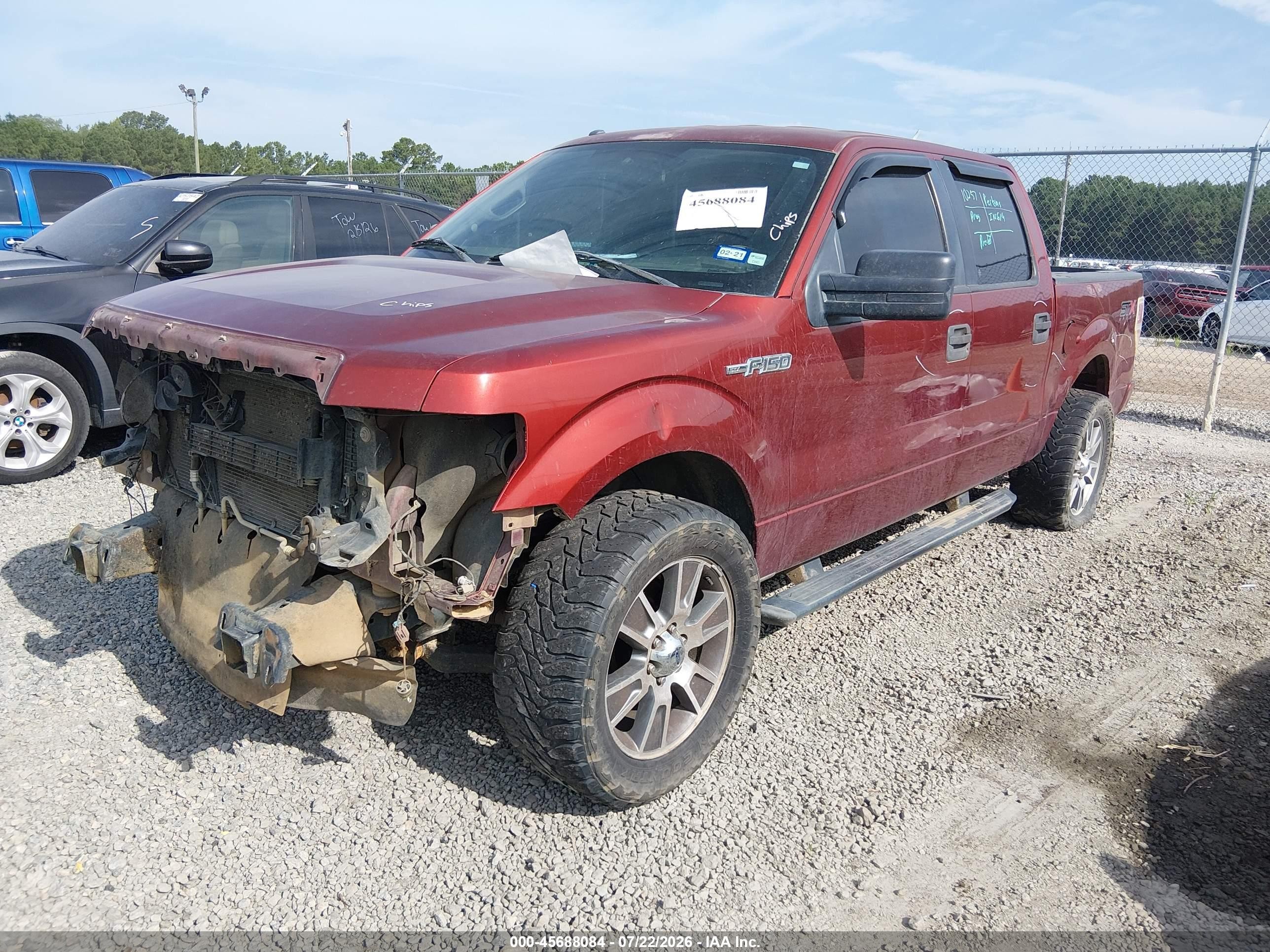 2014 Ford F-150 Stx Бордовый vin: 1FTFW1CF5EKD66837