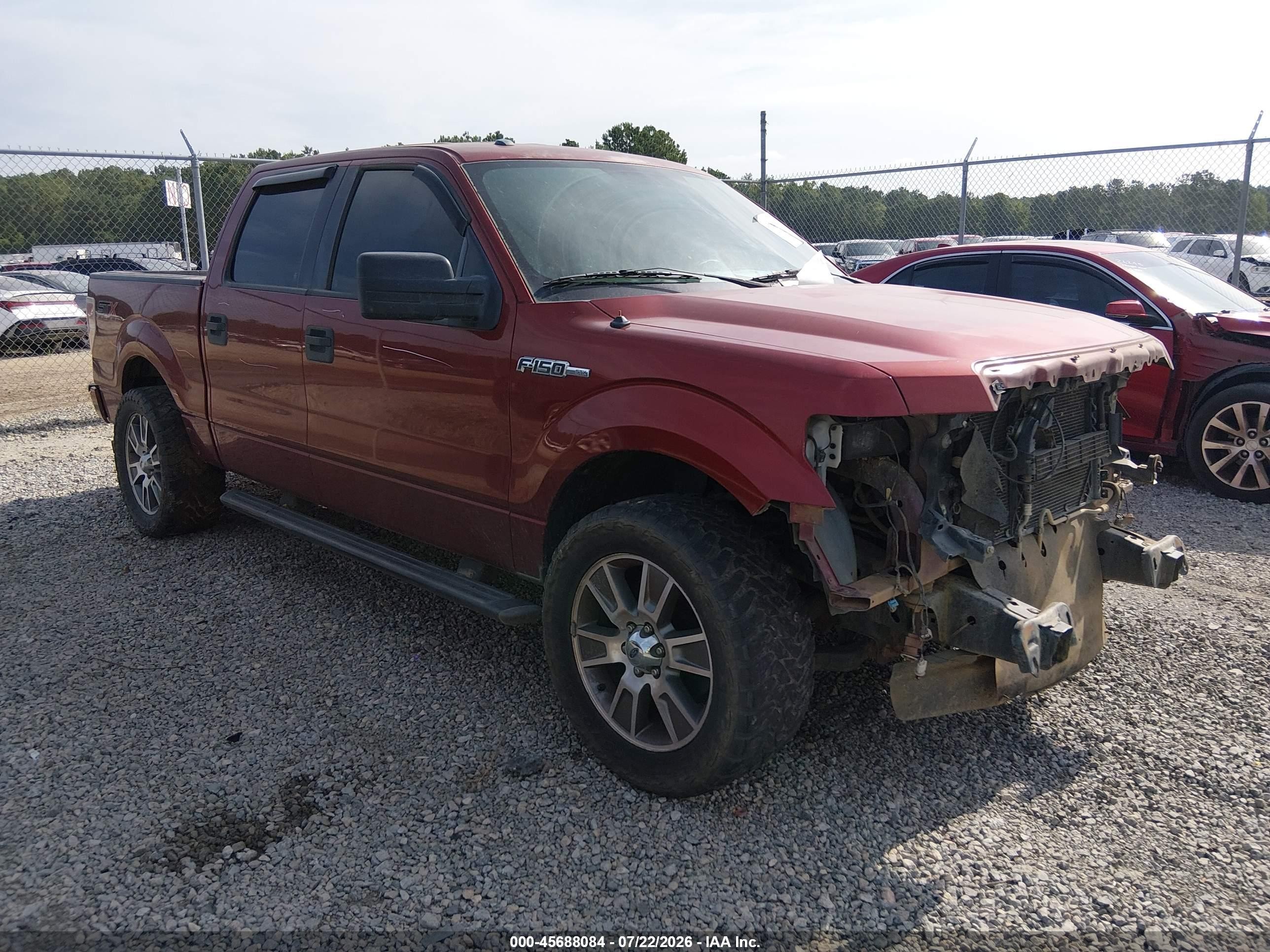 2014 Ford F-150 Stx Бордовый vin: 1FTFW1CF5EKD66837