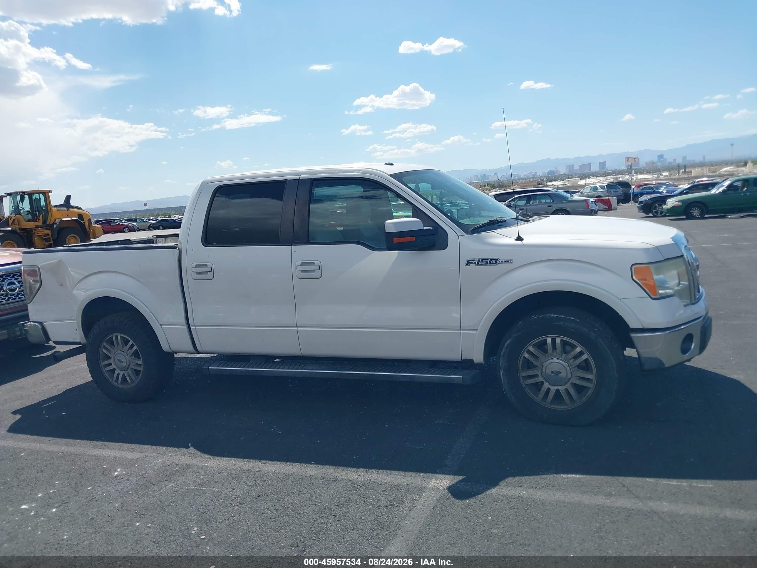 2012 Ford F-150 Lariat White vin: 1FTFW1CF6CFC41156