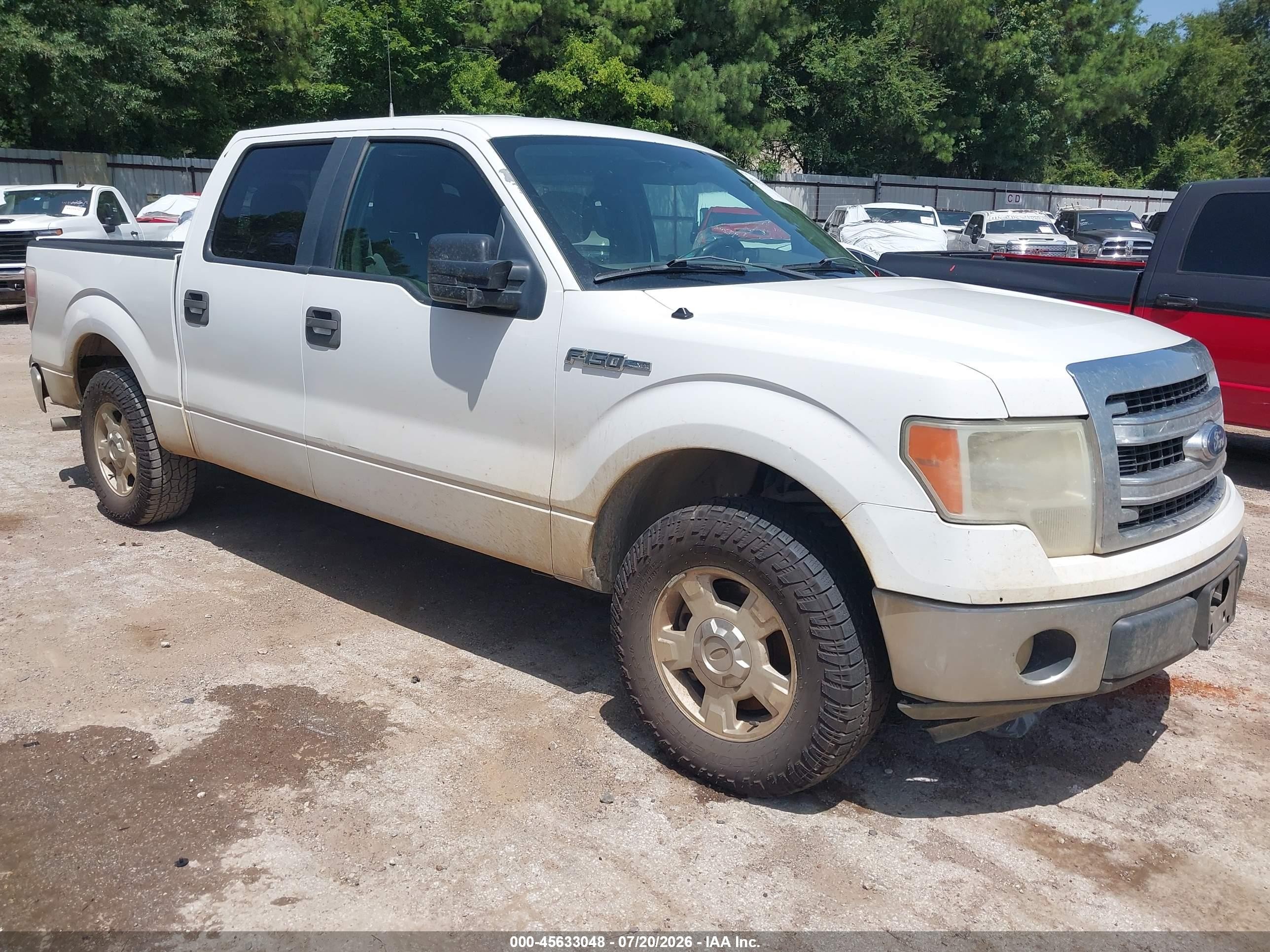2013 Ford F-150 Xlt White vin: 1FTFW1CF6DFB23142