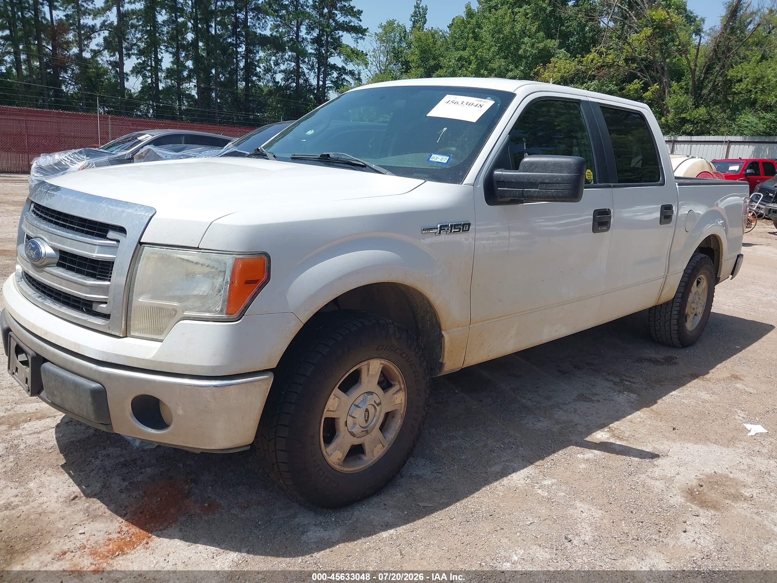 2013 Ford F-150 Xlt White vin: 1FTFW1CF6DFB23142