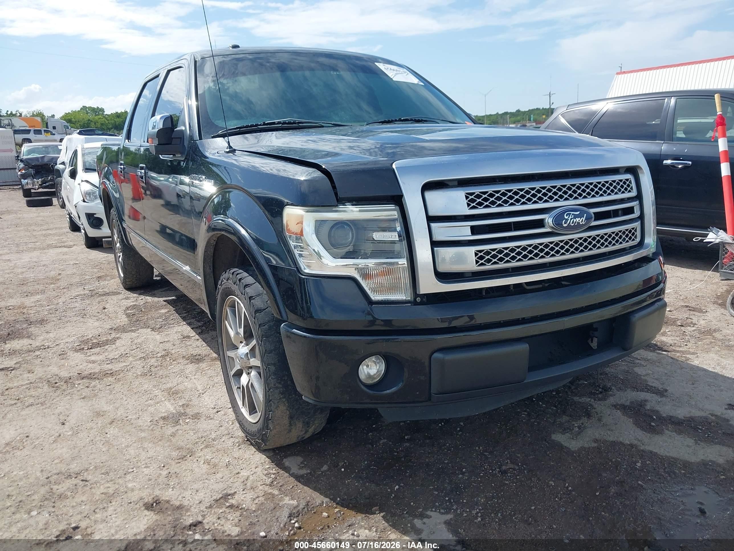 2013 Ford F-150 Platinum Черный vin: 1FTFW1CF6DFD33319