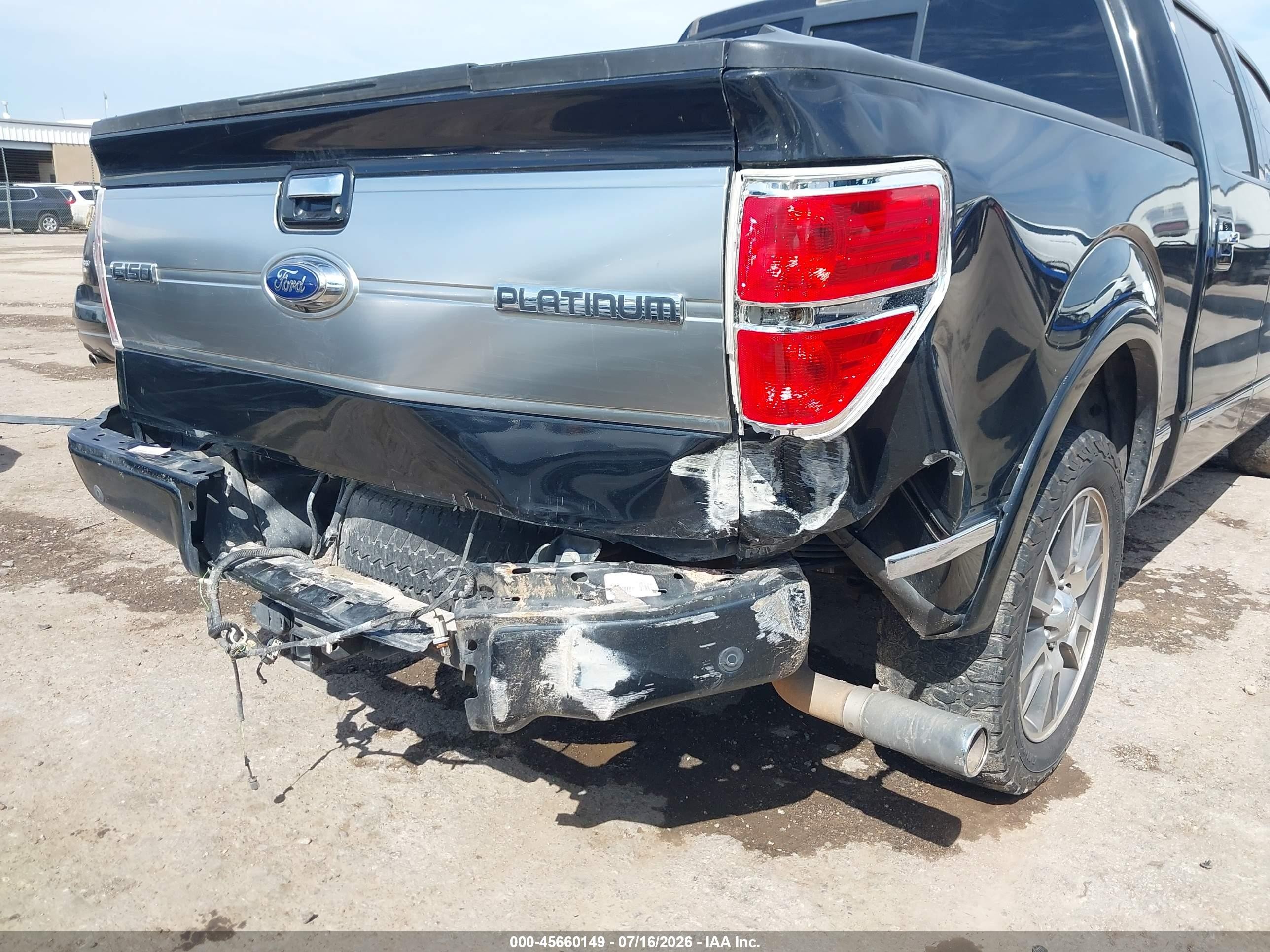 2013 Ford F-150 Platinum Черный vin: 1FTFW1CF6DFD33319