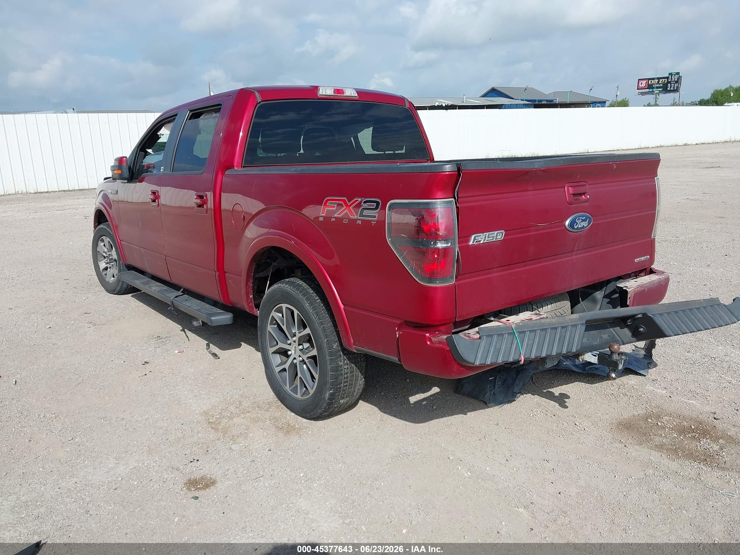 2013 Ford F-150 Fx2 Red vin: 1FTFW1CF6DFD67907