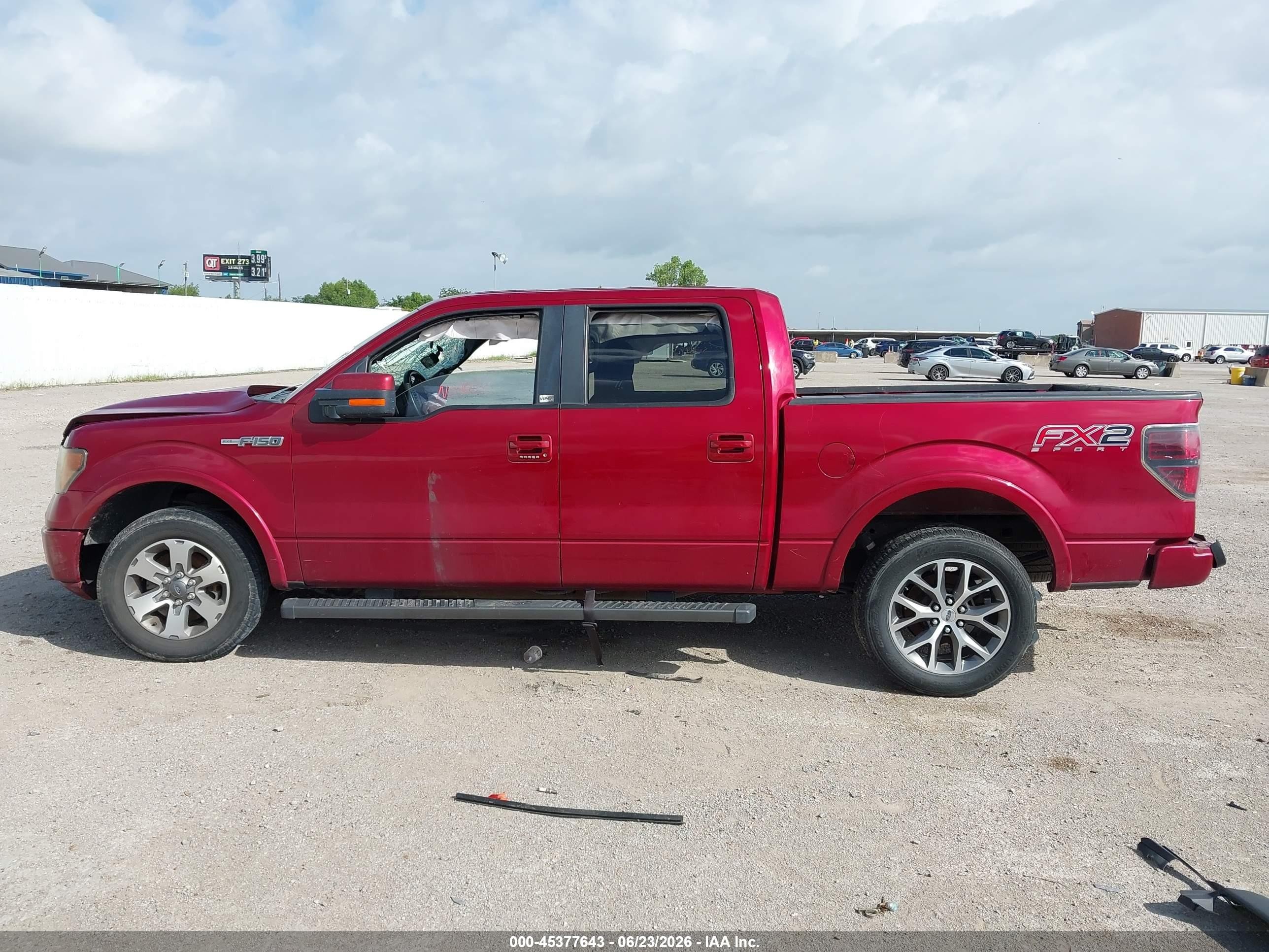 2013 Ford F-150 Fx2 Red vin: 1FTFW1CF6DFD67907