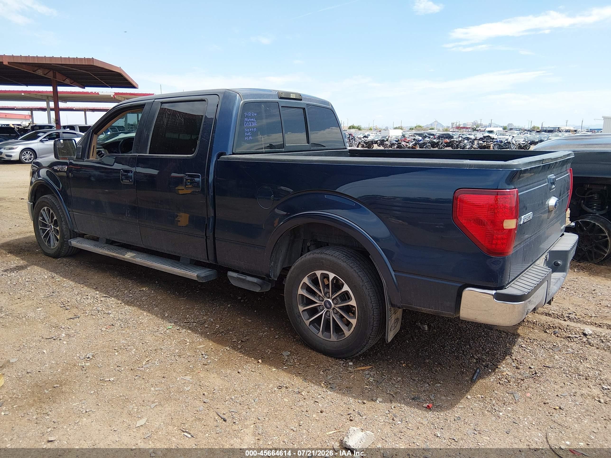 2014 Ford F-150 Lariat Blue vin: 1FTFW1CF6EKD08302