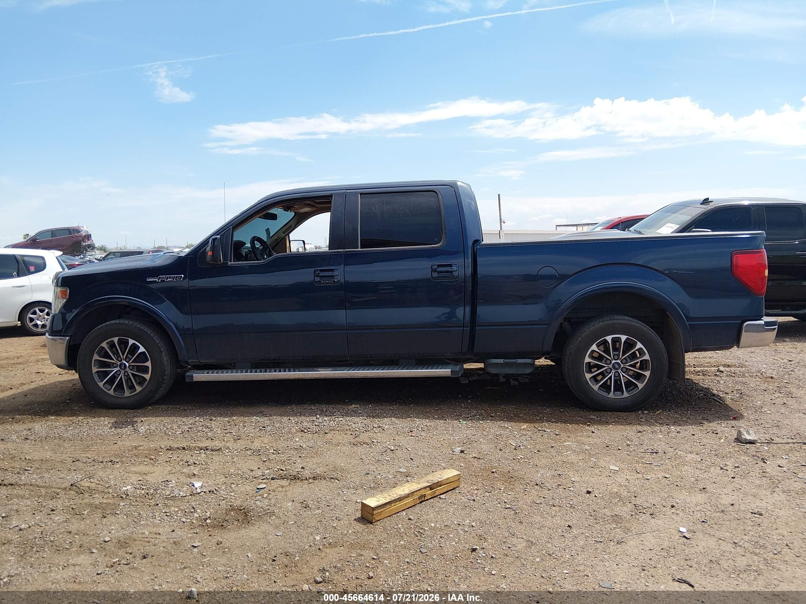 2014 Ford F-150 Lariat Blue vin: 1FTFW1CF6EKD08302