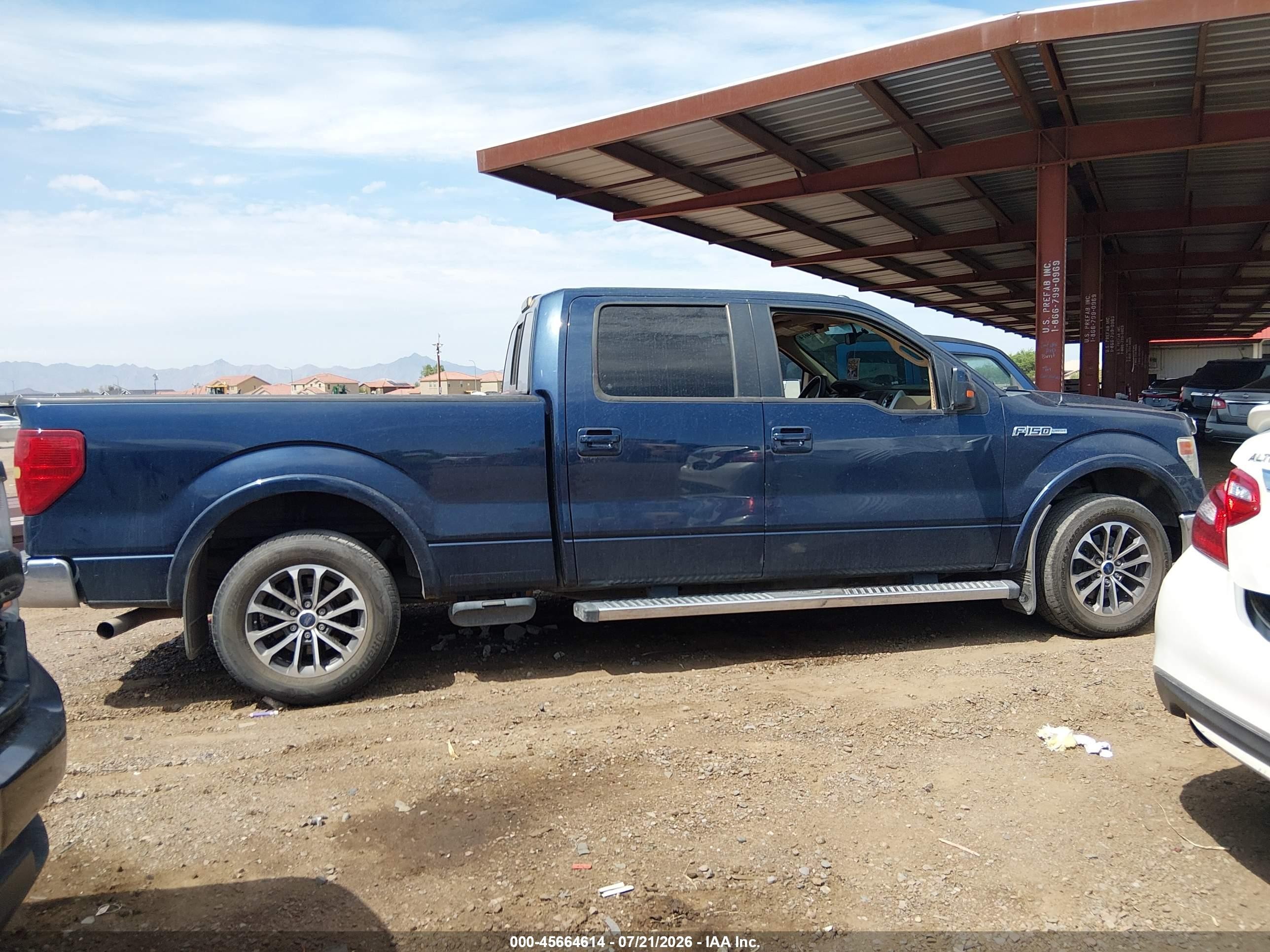 2014 Ford F-150 Lariat Blue vin: 1FTFW1CF6EKD08302