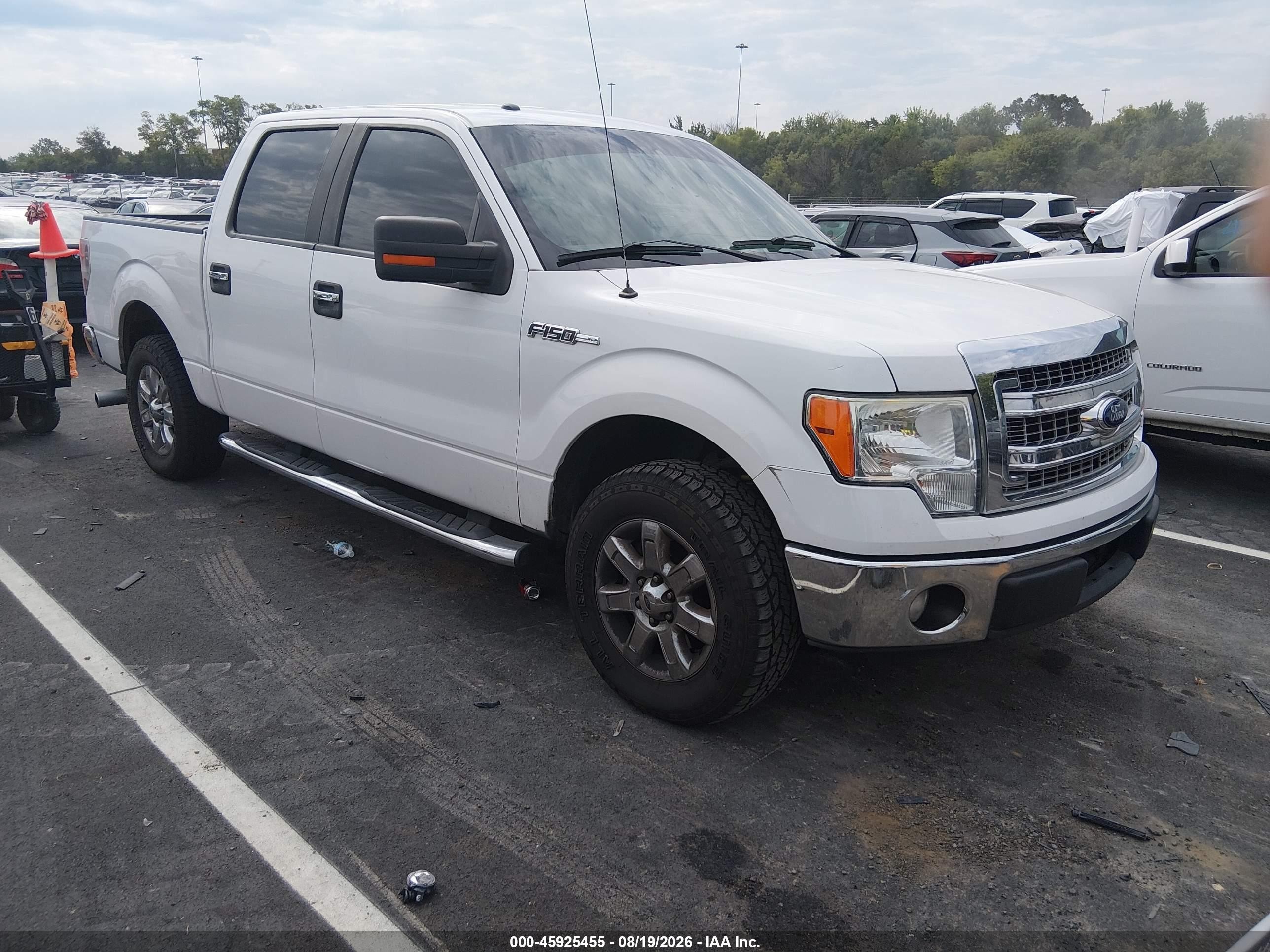 2014 Ford F-150 Xlt White vin: 1FTFW1CF6EKD56768