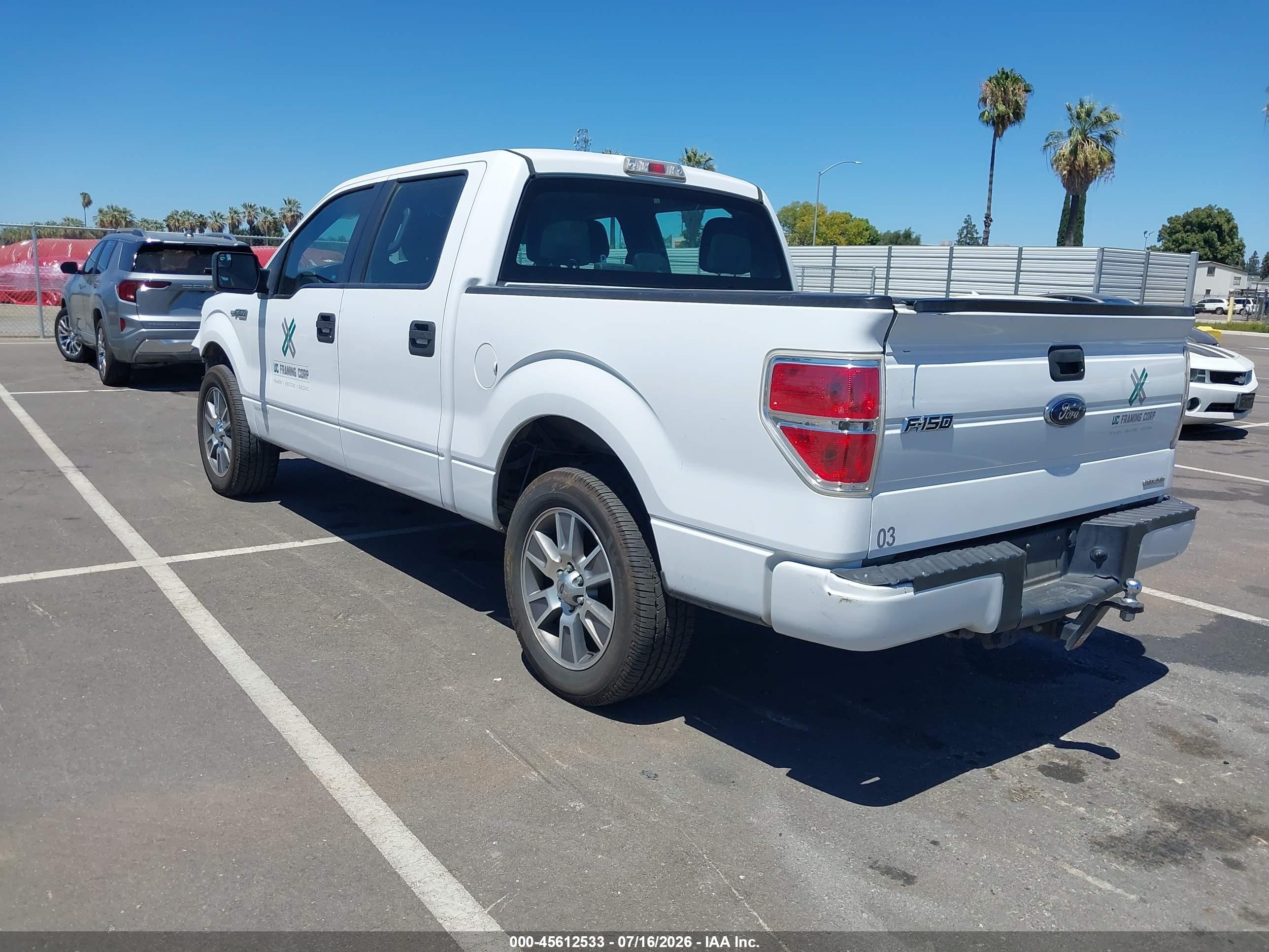2014 Ford F-150 Stx White vin: 1FTFW1CF6EKF26983