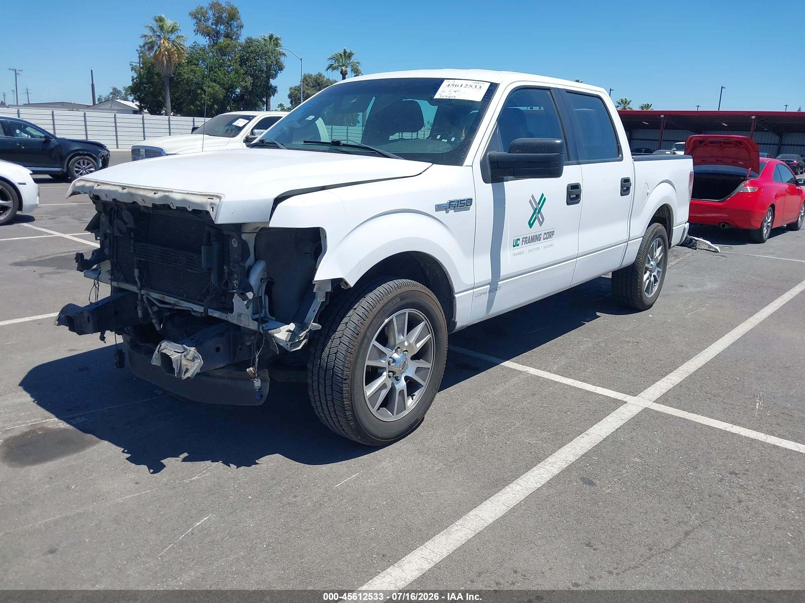 2014 Ford F-150 Stx White vin: 1FTFW1CF6EKF26983