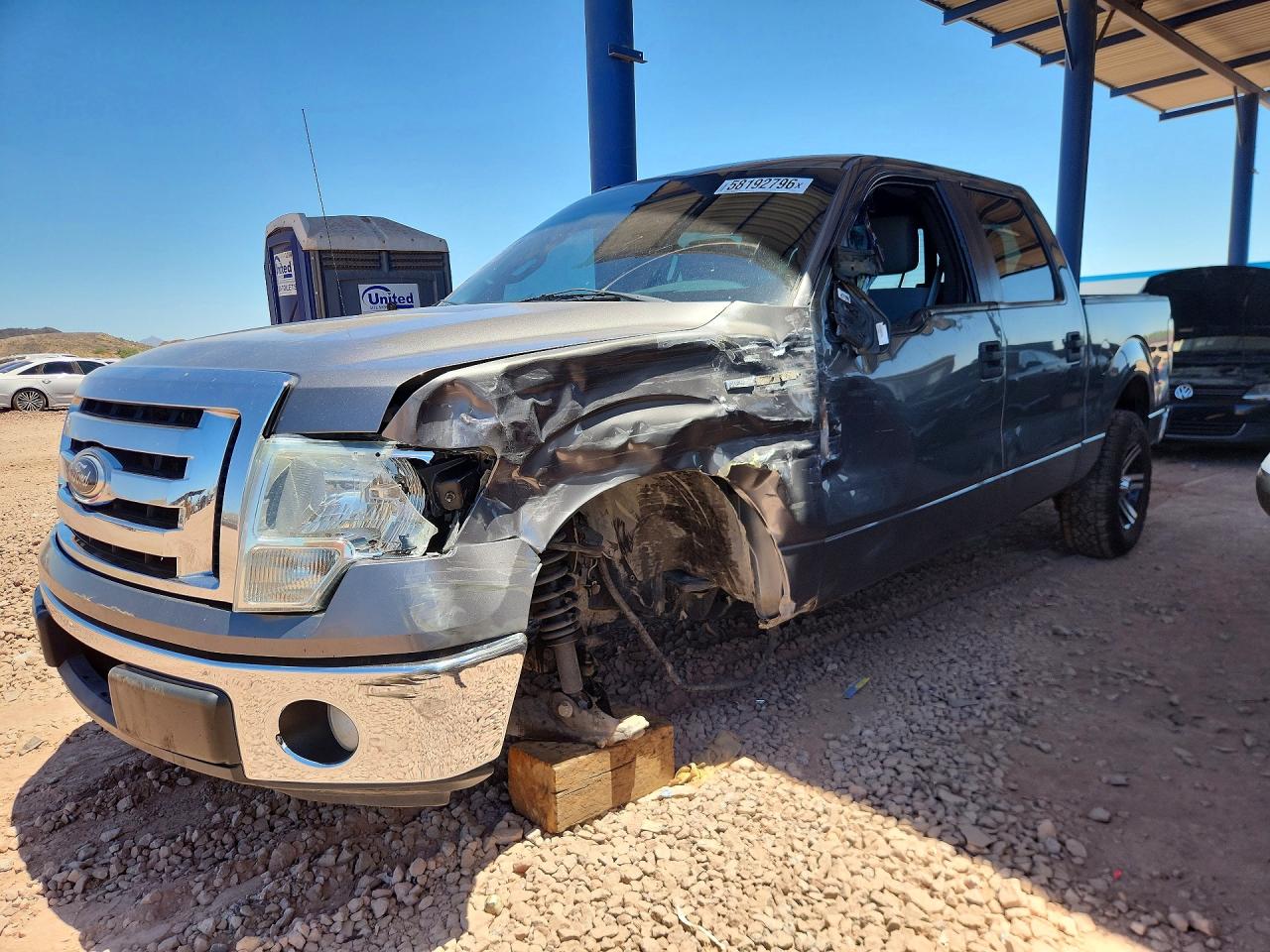 2012 Ford F150 Supercrew Gray vin: 1FTFW1CF7CFB55547