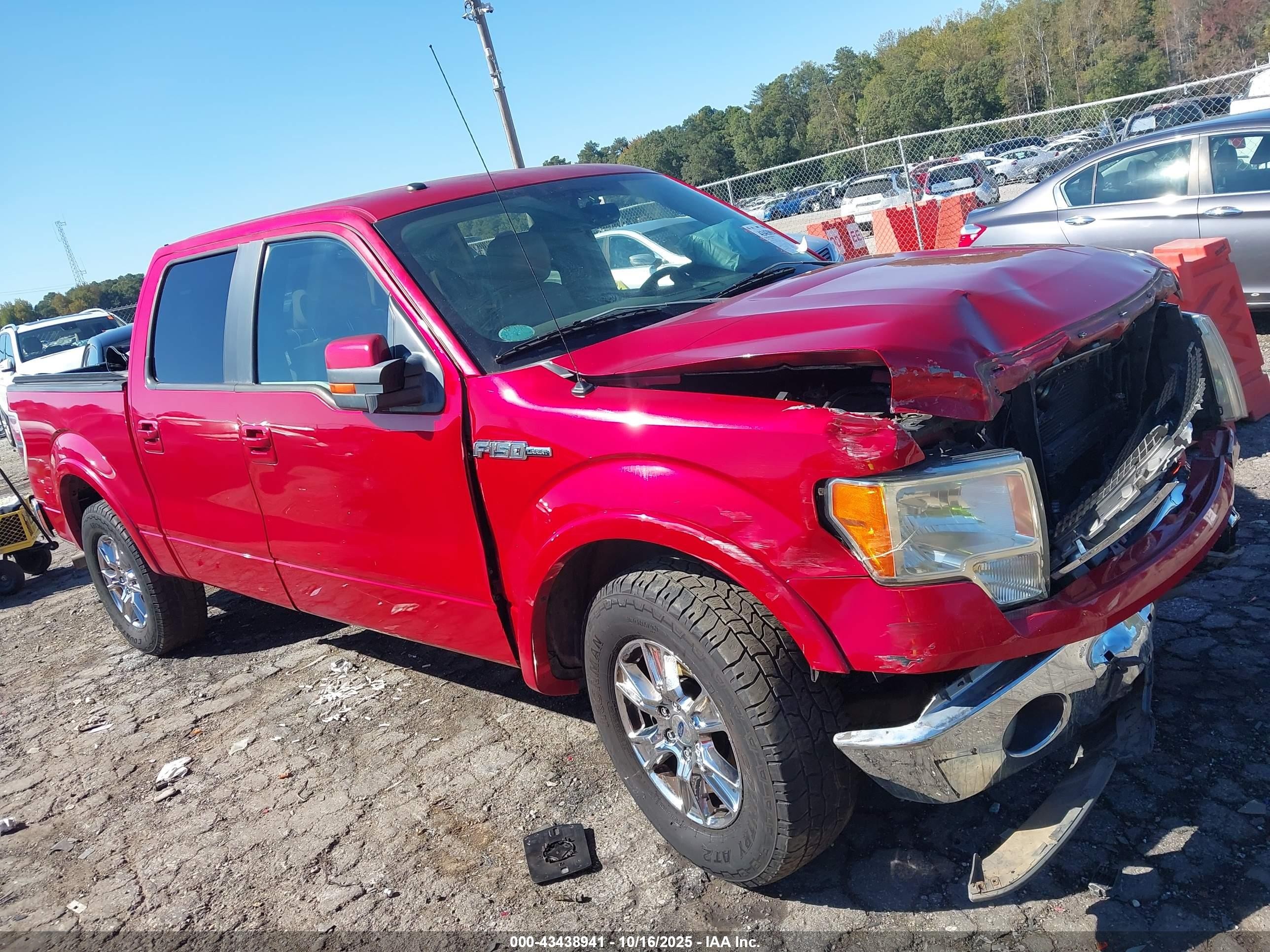 2012 Ford F-150 Lariat Red vin: 1FTFW1CF7CFB79301