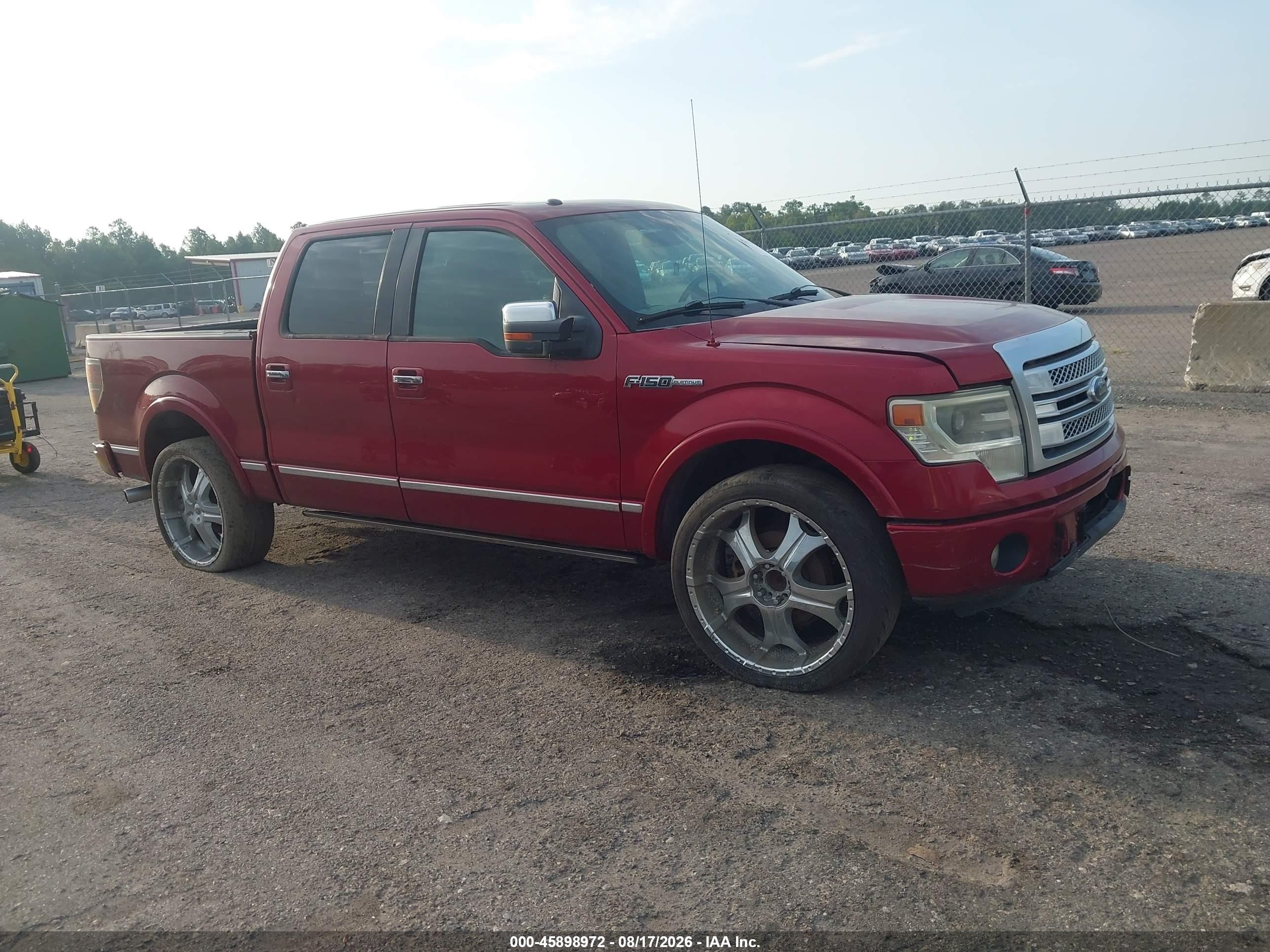 2013 Ford F-150 Platinum Красный vin: 1FTFW1CF7DFA22630