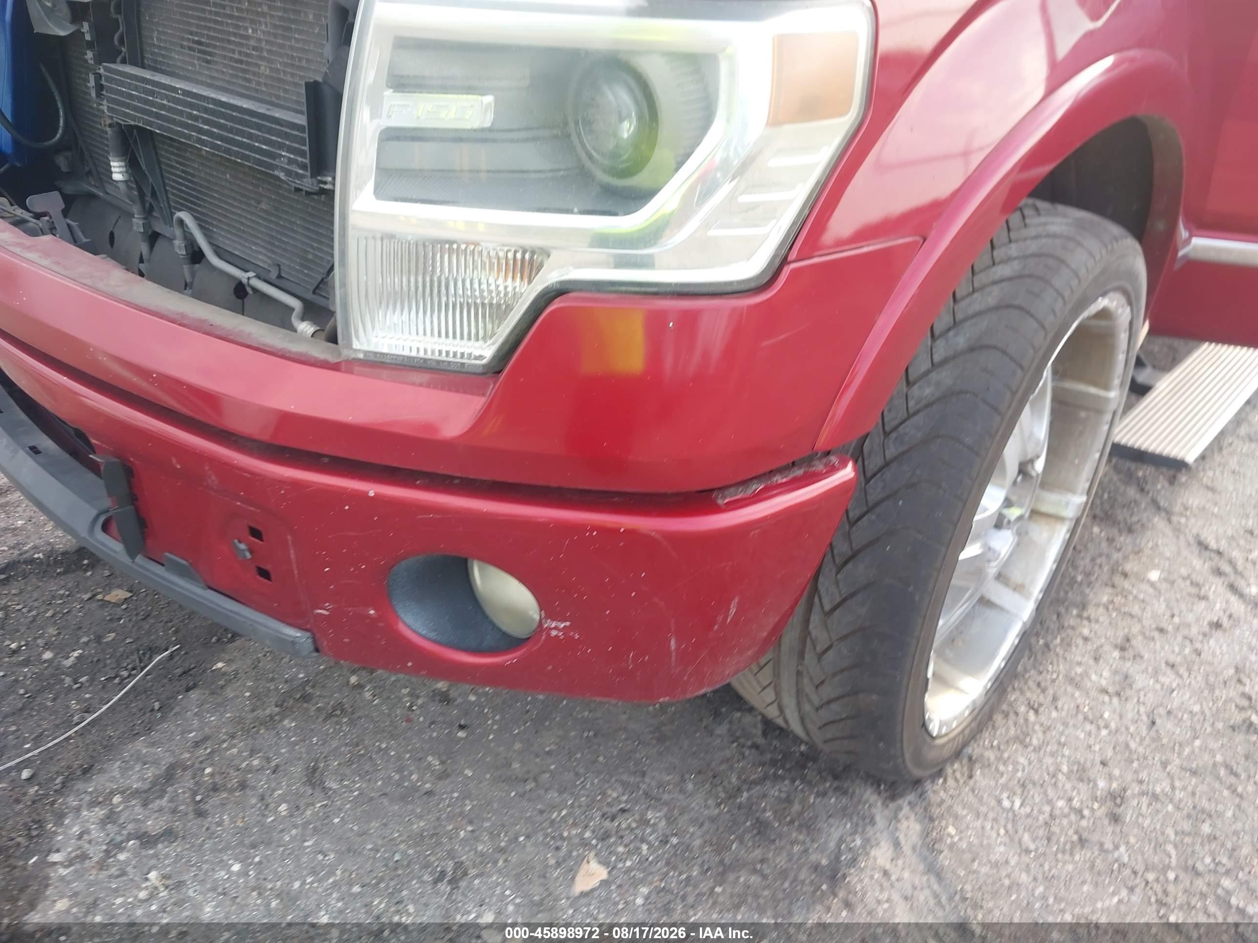 2013 Ford F-150 Platinum Red vin: 1FTFW1CF7DFA22630