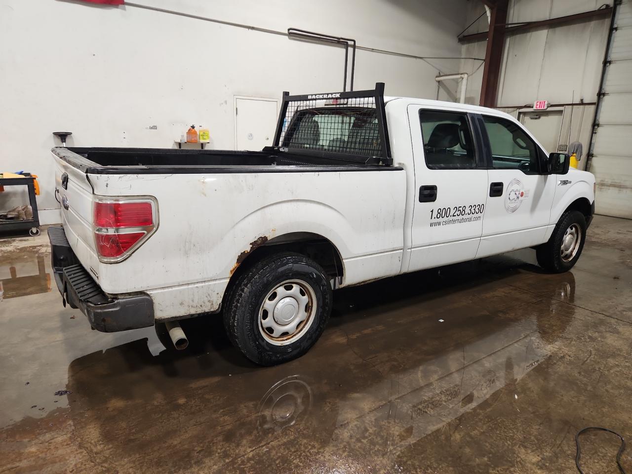 2013 Ford F150 Supercrew White vin: 1FTFW1CF7DKD83928 Damage: Right Bed Side, Corrosion, Severe Damage