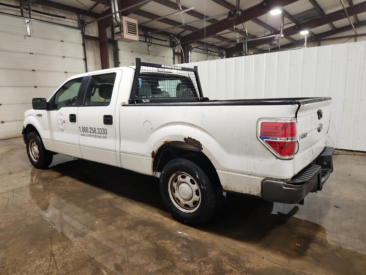 2013 Ford F150 Supercrew White vin: 1FTFW1CF7DKD83928 Damage: Left Bed Side, Corrosion, Severe Damage