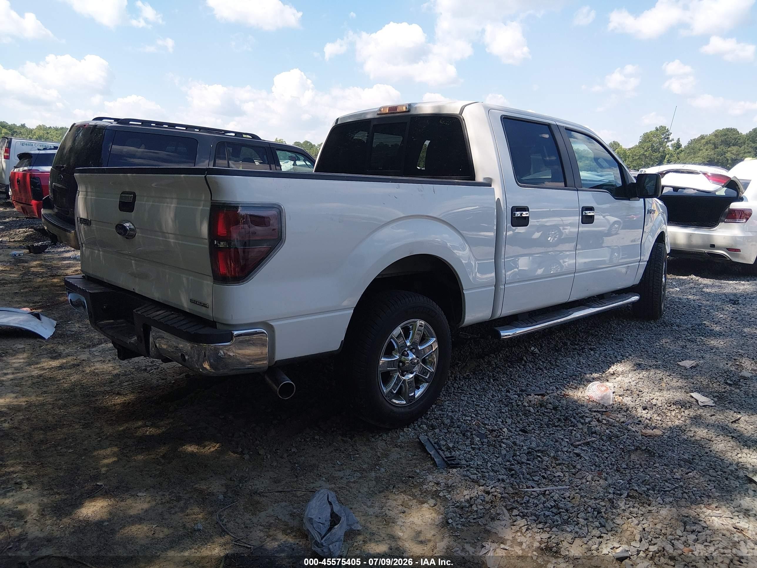 2013 Ford F-150 Xlt White vin: 1FTFW1CF7DKG38870