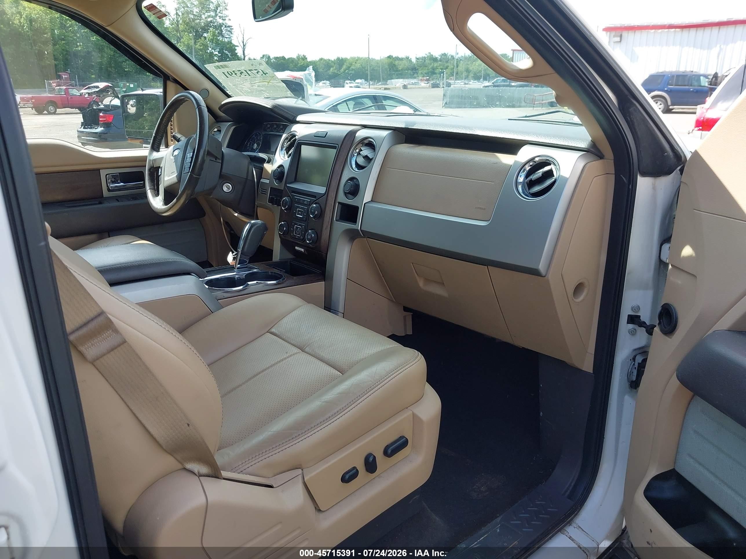 2014 Ford F-150 Lariat White vin: 1FTFW1CF7EFA89178