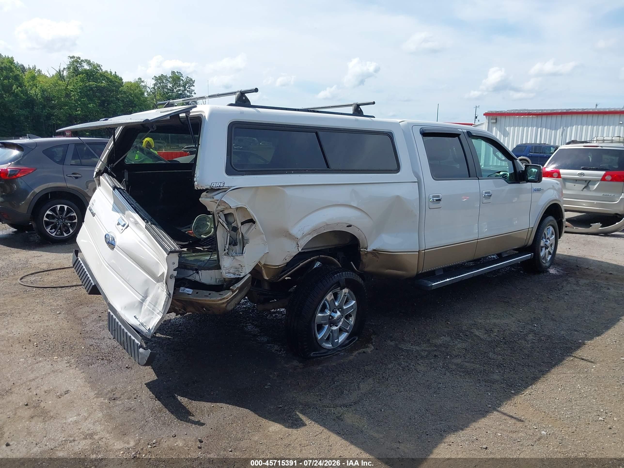 2014 Ford F-150 Lariat White vin: 1FTFW1CF7EFA89178