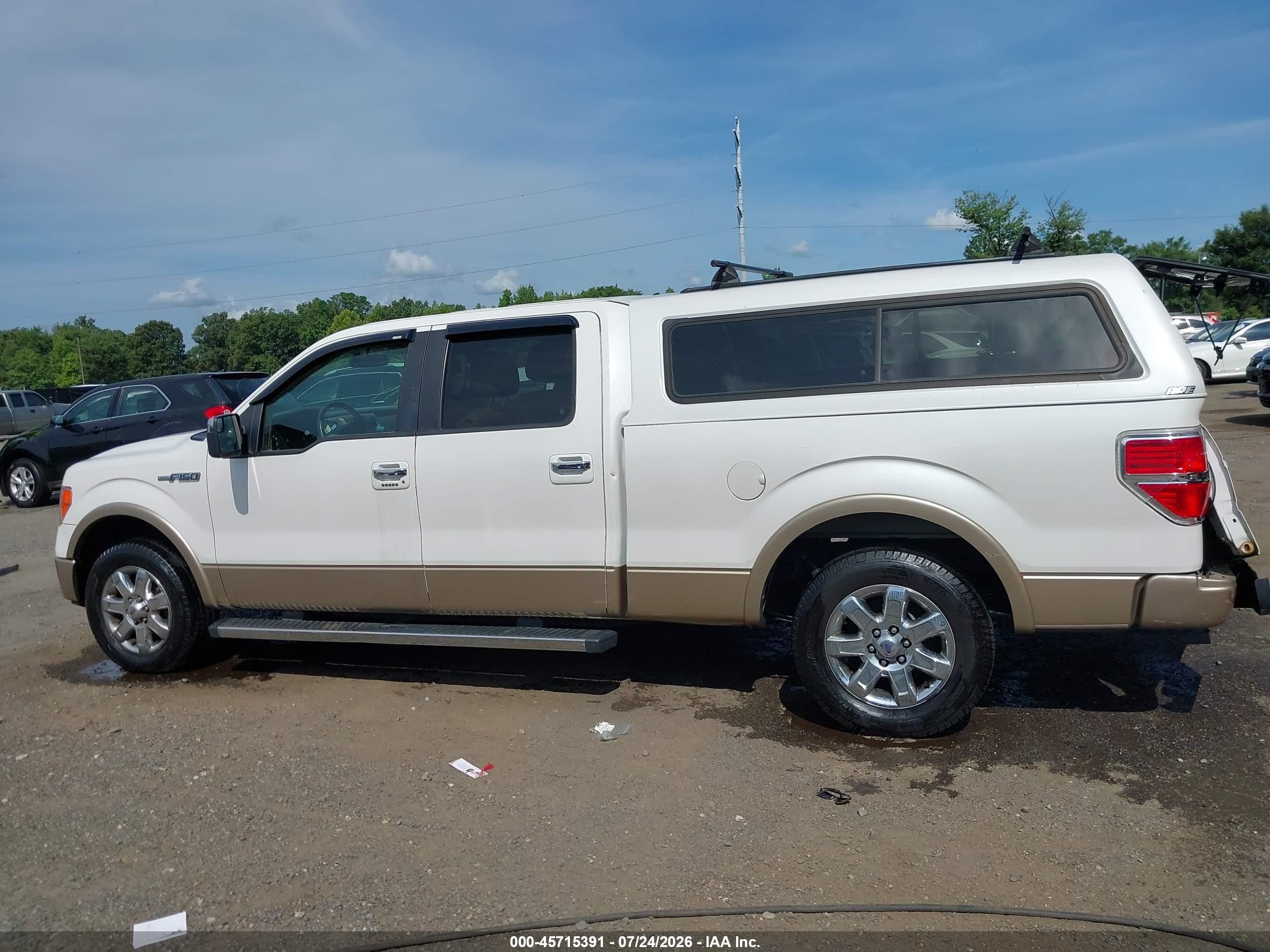 2014 Ford F-150 Lariat White vin: 1FTFW1CF7EFA89178