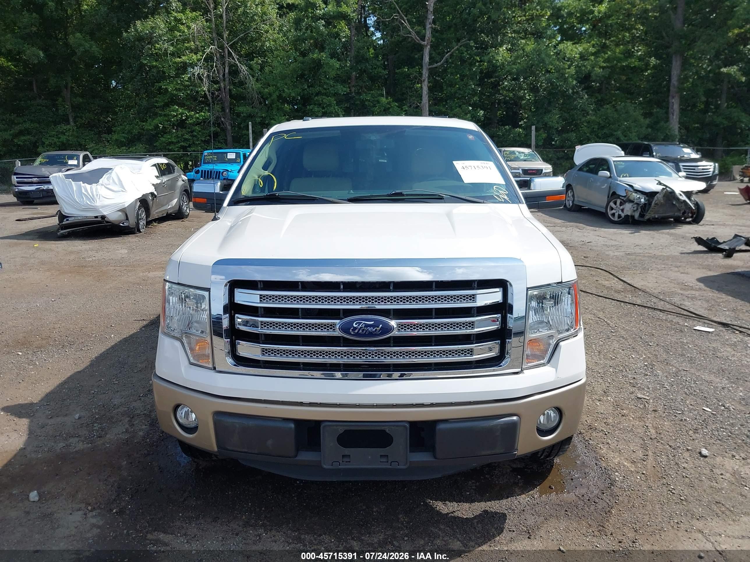 2014 Ford F-150 Lariat White vin: 1FTFW1CF7EFA89178
