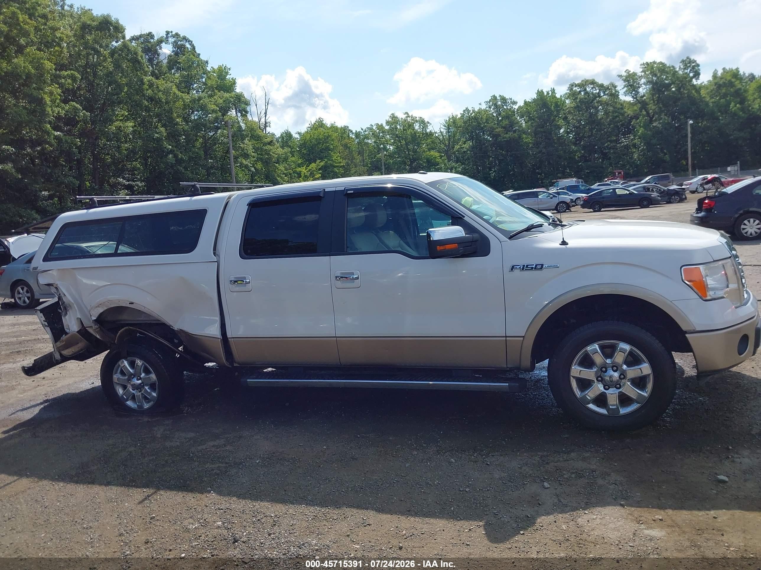 2014 Ford F-150 Lariat White vin: 1FTFW1CF7EFA89178