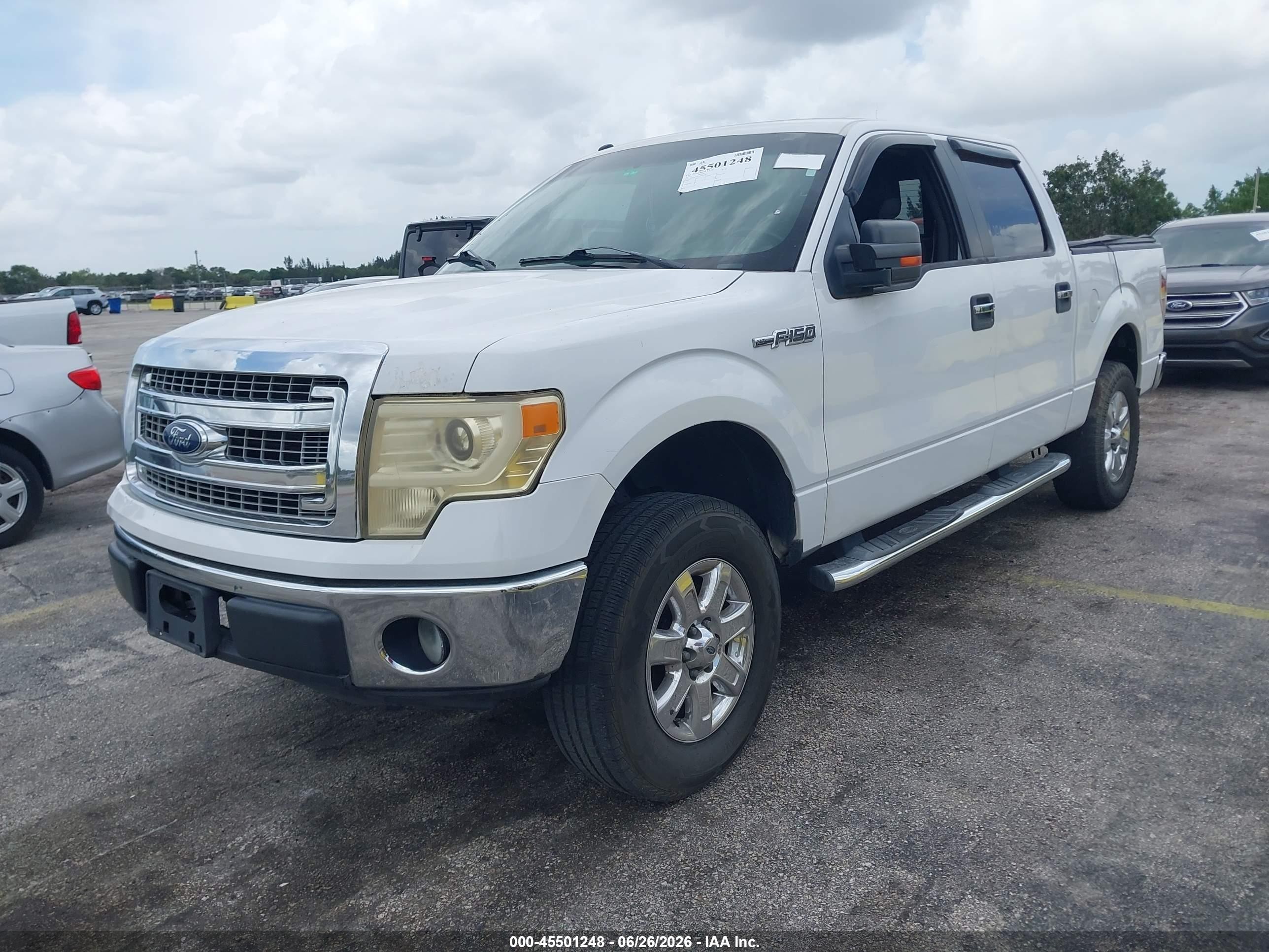 2014 Ford F-150 Xlt White vin: 1FTFW1CF7EKF90188