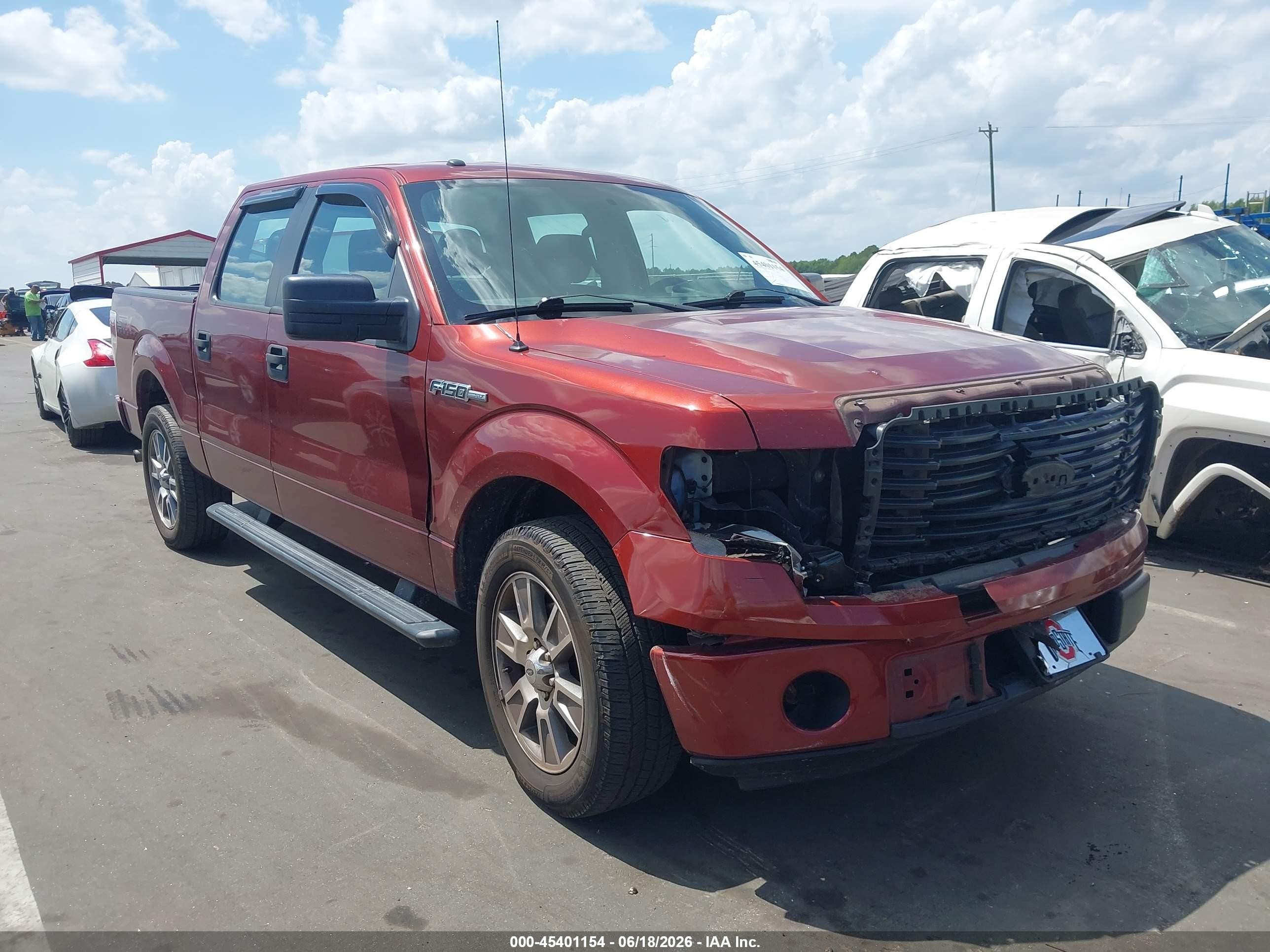 2014 Ford F-150 Stx Maroon vin: 1FTFW1CF8EKF50928