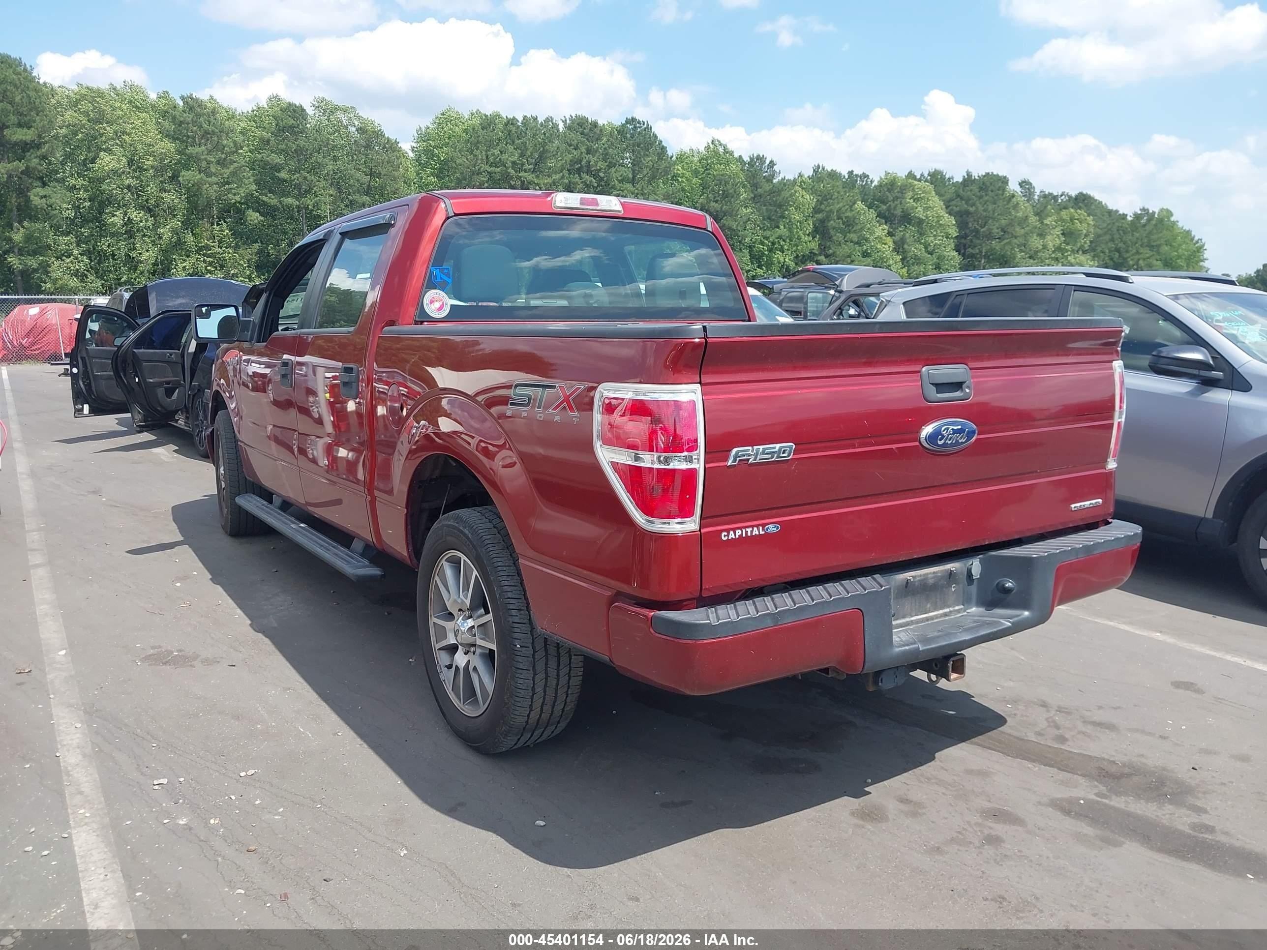 2014 Ford F-150 Stx Maroon vin: 1FTFW1CF8EKF50928