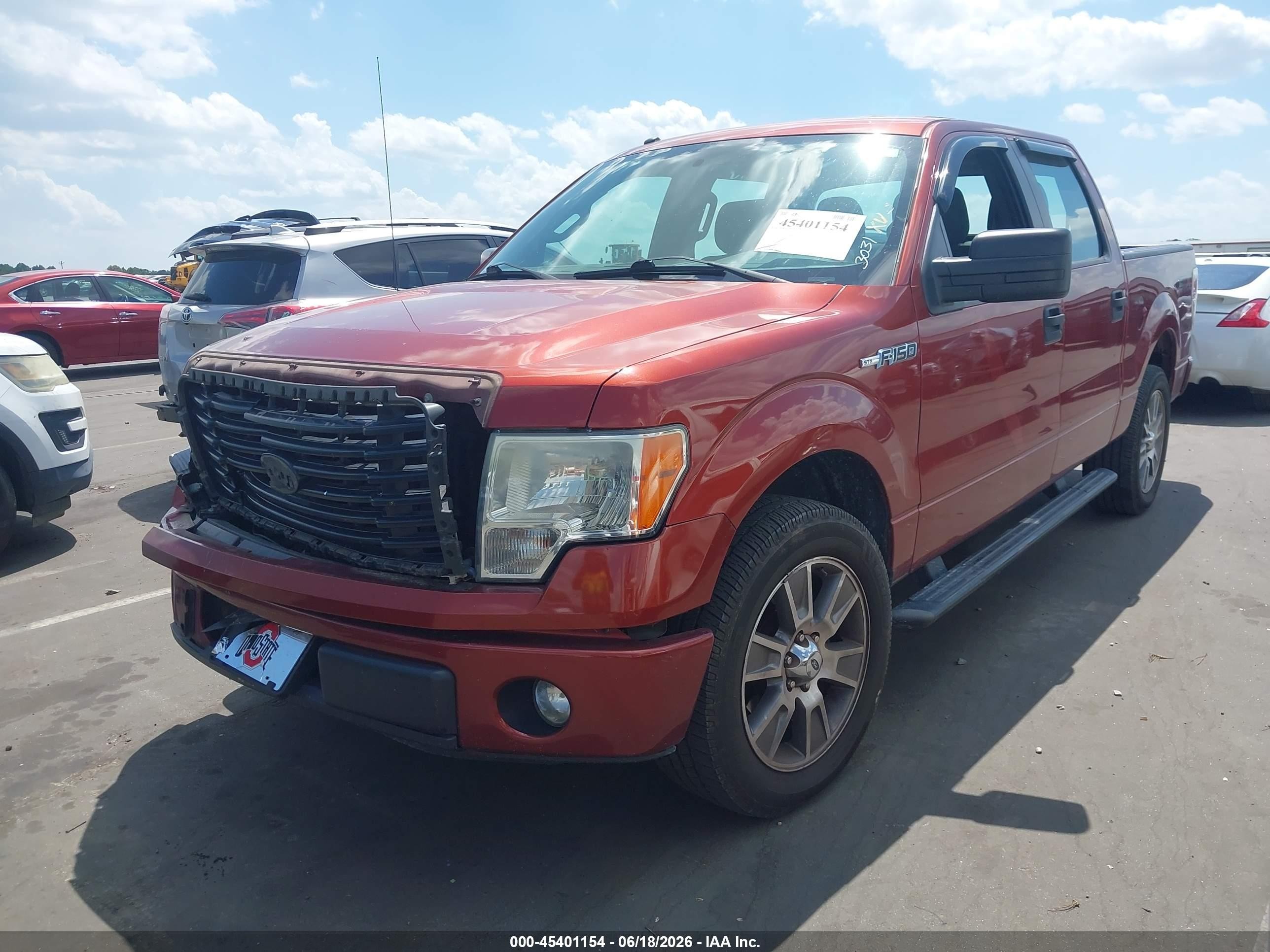 2014 Ford F-150 Stx Maroon vin: 1FTFW1CF8EKF50928