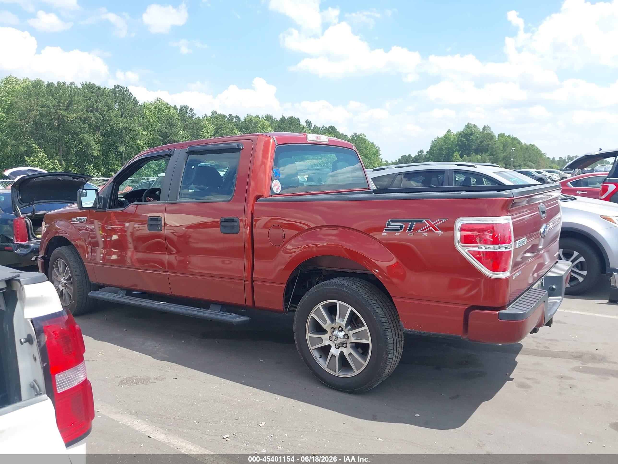 2014 Ford F-150 Stx Maroon vin: 1FTFW1CF8EKF50928