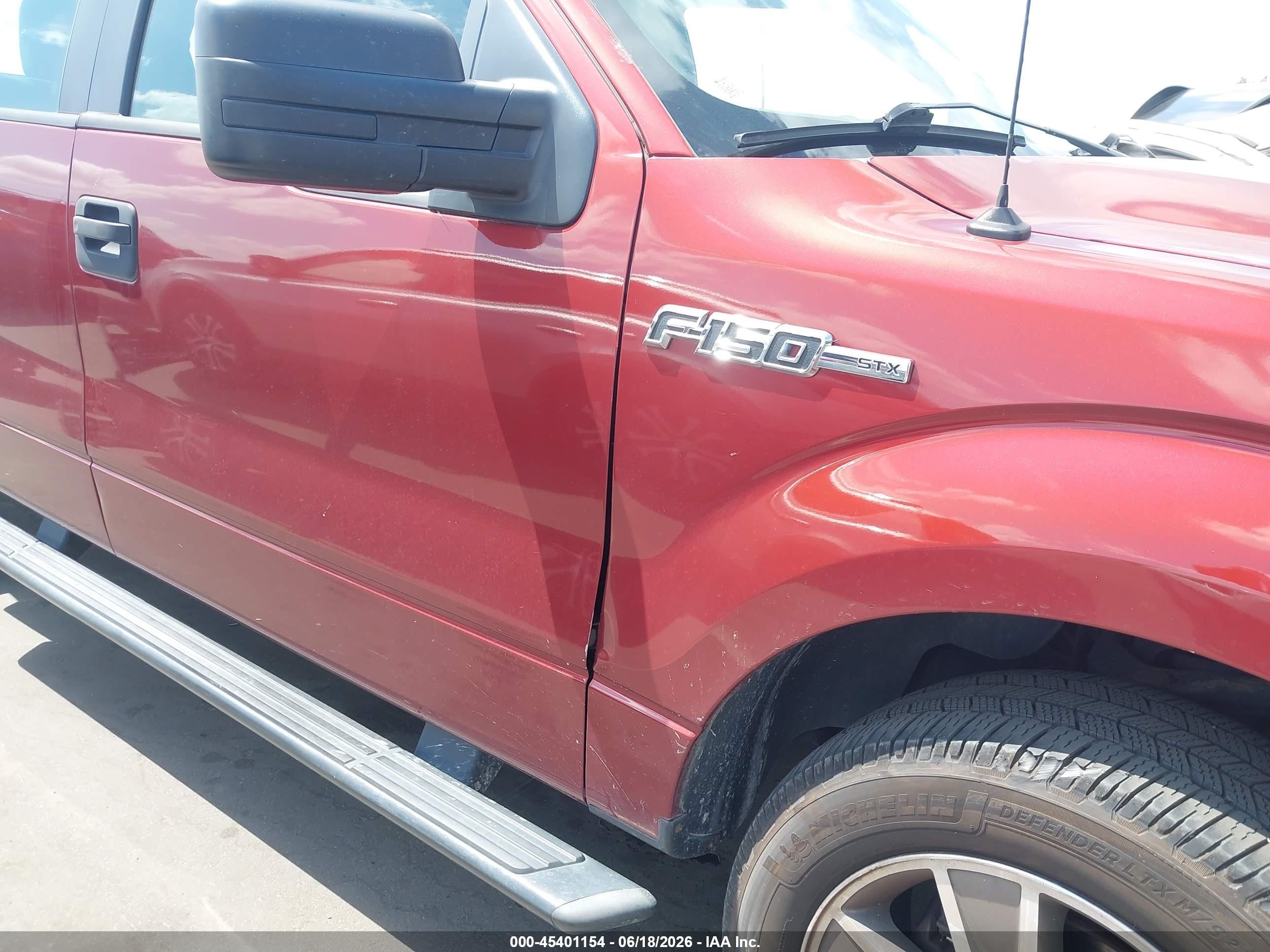2014 Ford F-150 Stx Maroon vin: 1FTFW1CF8EKF50928