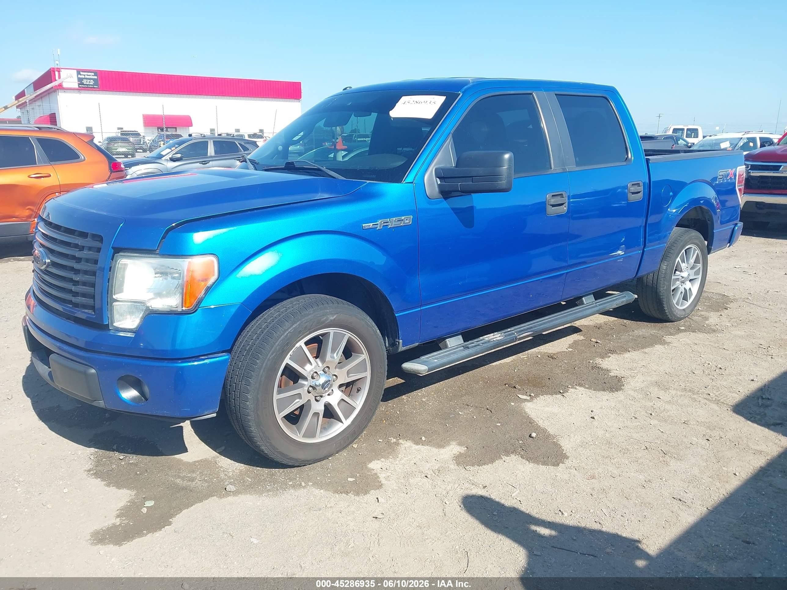 2014 Ford F-150 Stx Blue vin: 1FTFW1CF8EKF68992