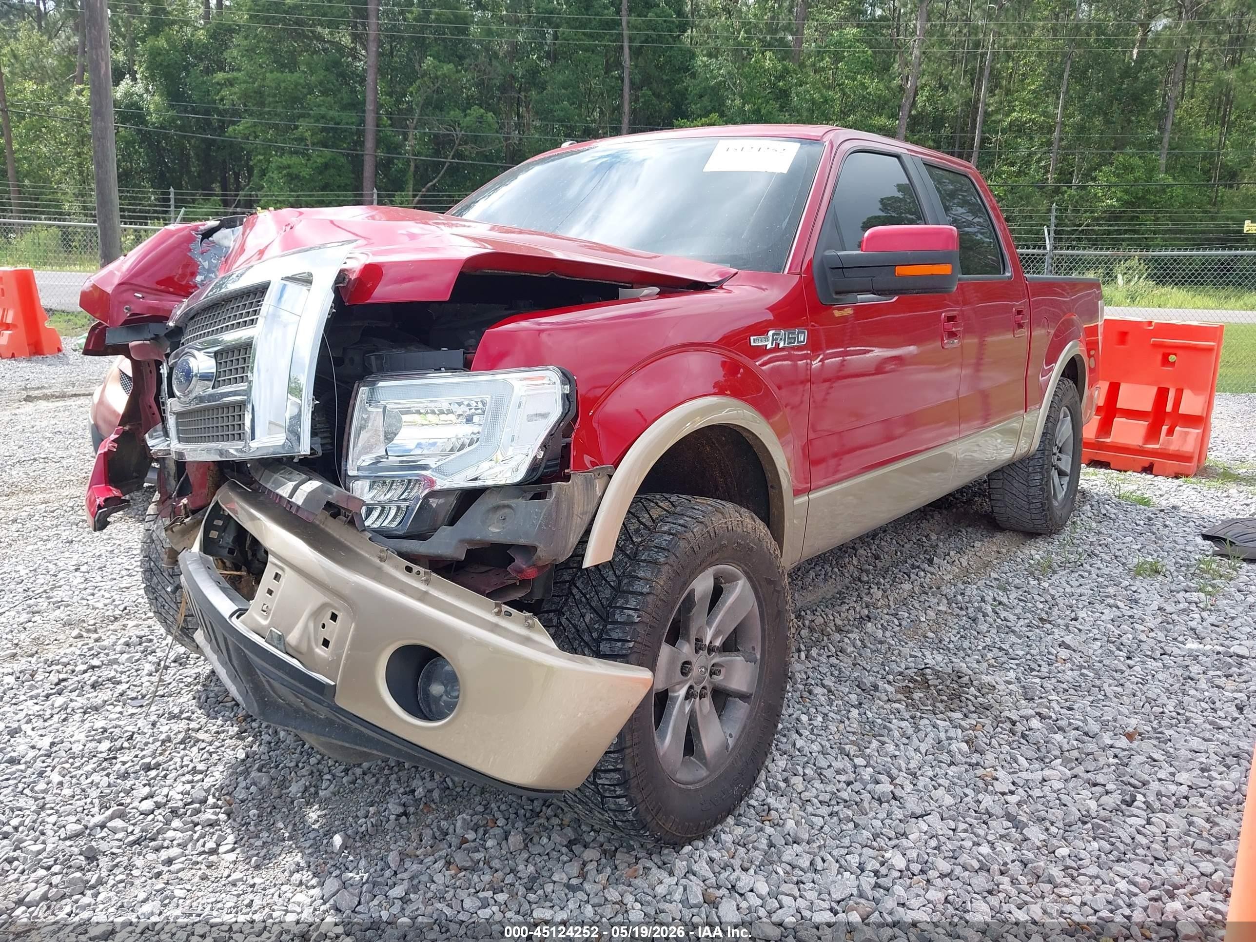 2012 Ford F-150 Lariat Red vin: 1FTFW1CF9CKD99837