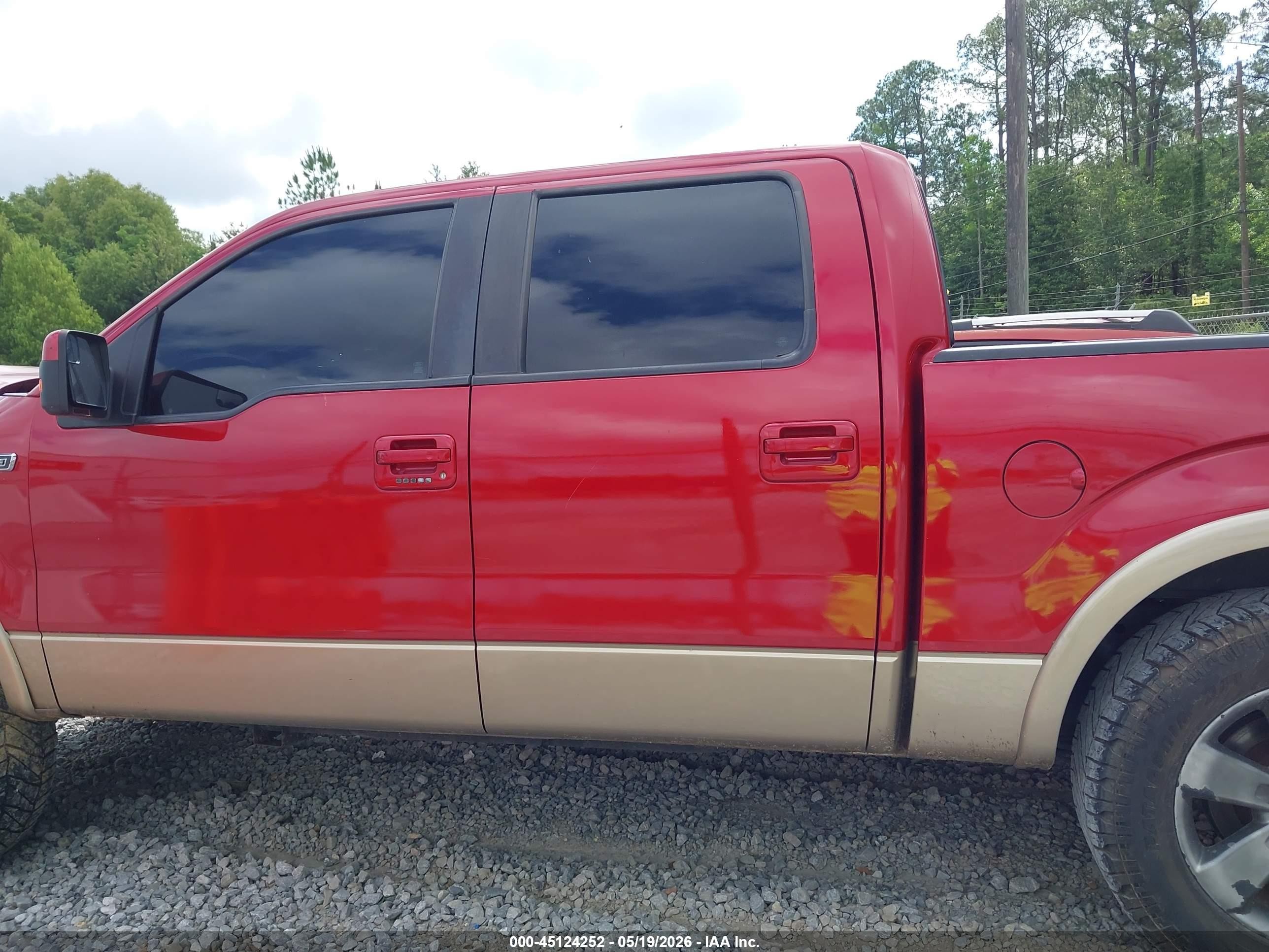 2012 Ford F-150 Lariat Red vin: 1FTFW1CF9CKD99837