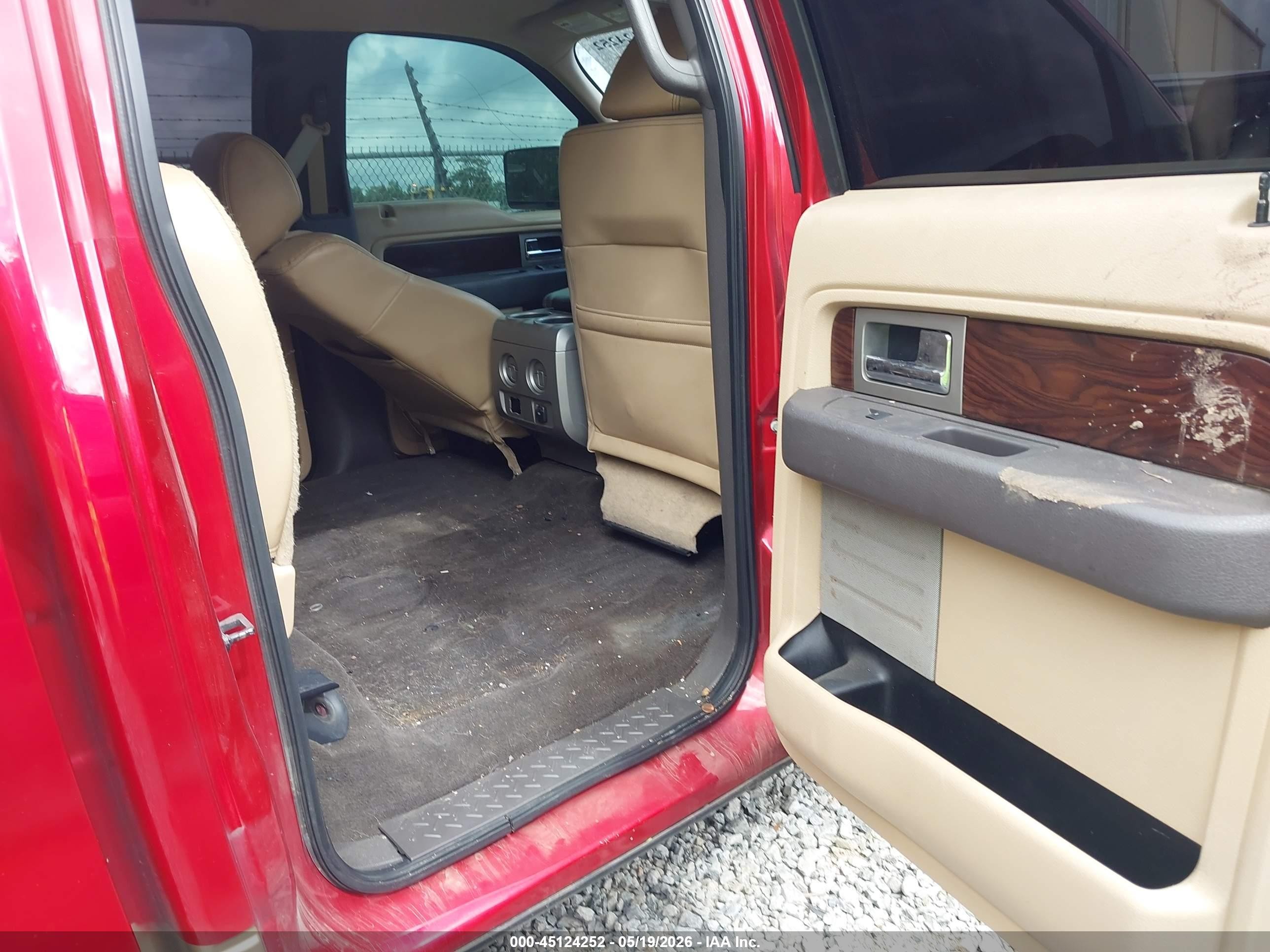 2012 Ford F-150 Lariat Red vin: 1FTFW1CF9CKD99837