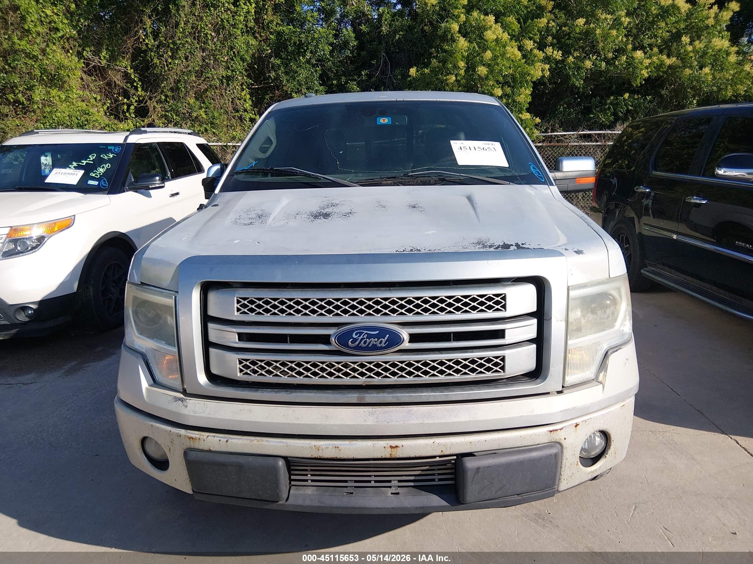 2013 Ford F-150 Platinum Silver vin: 1FTFW1CF9DFA04629