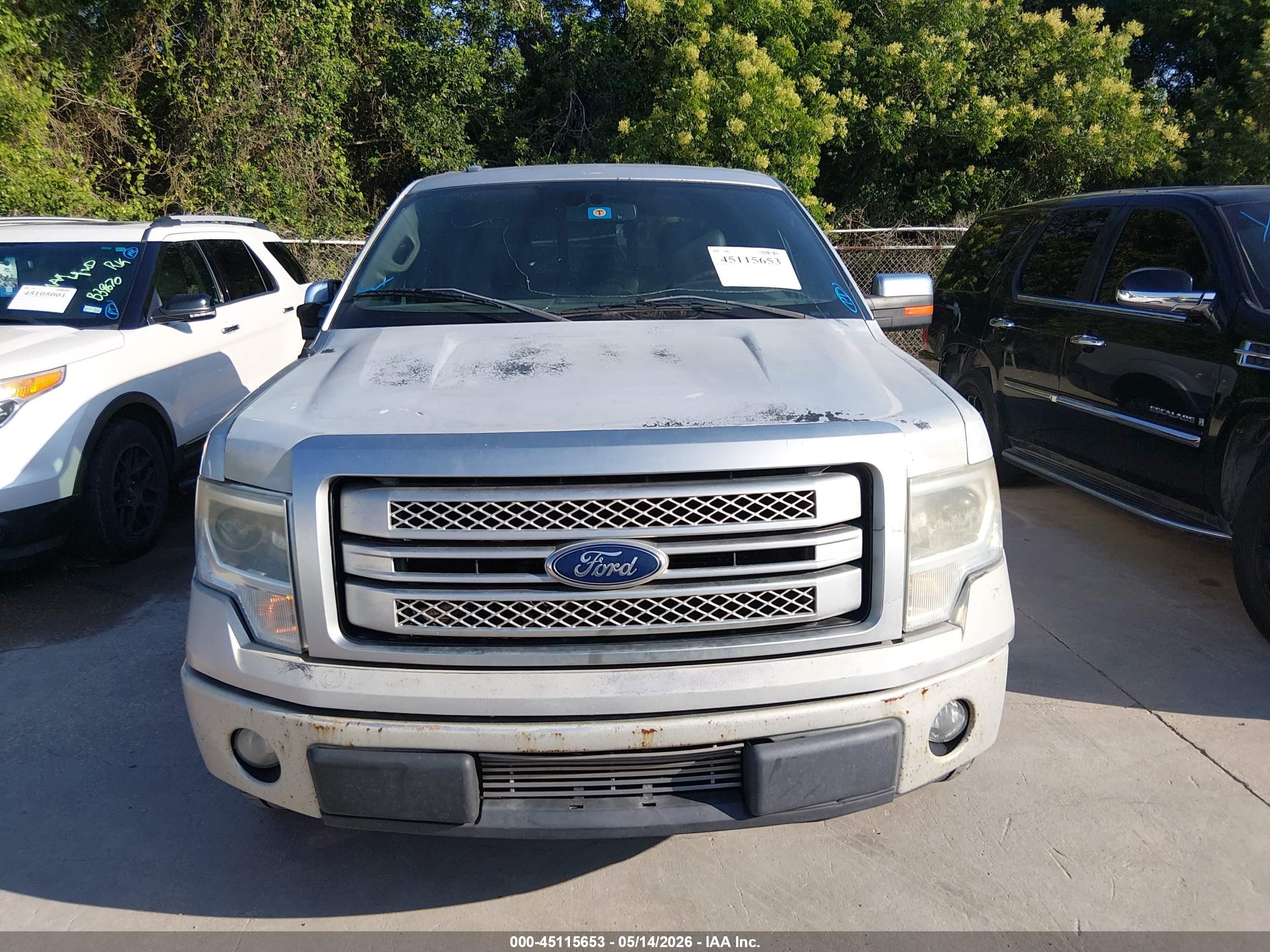 2013 Ford F-150 Platinum Silver vin: 1FTFW1CF9DFA04629