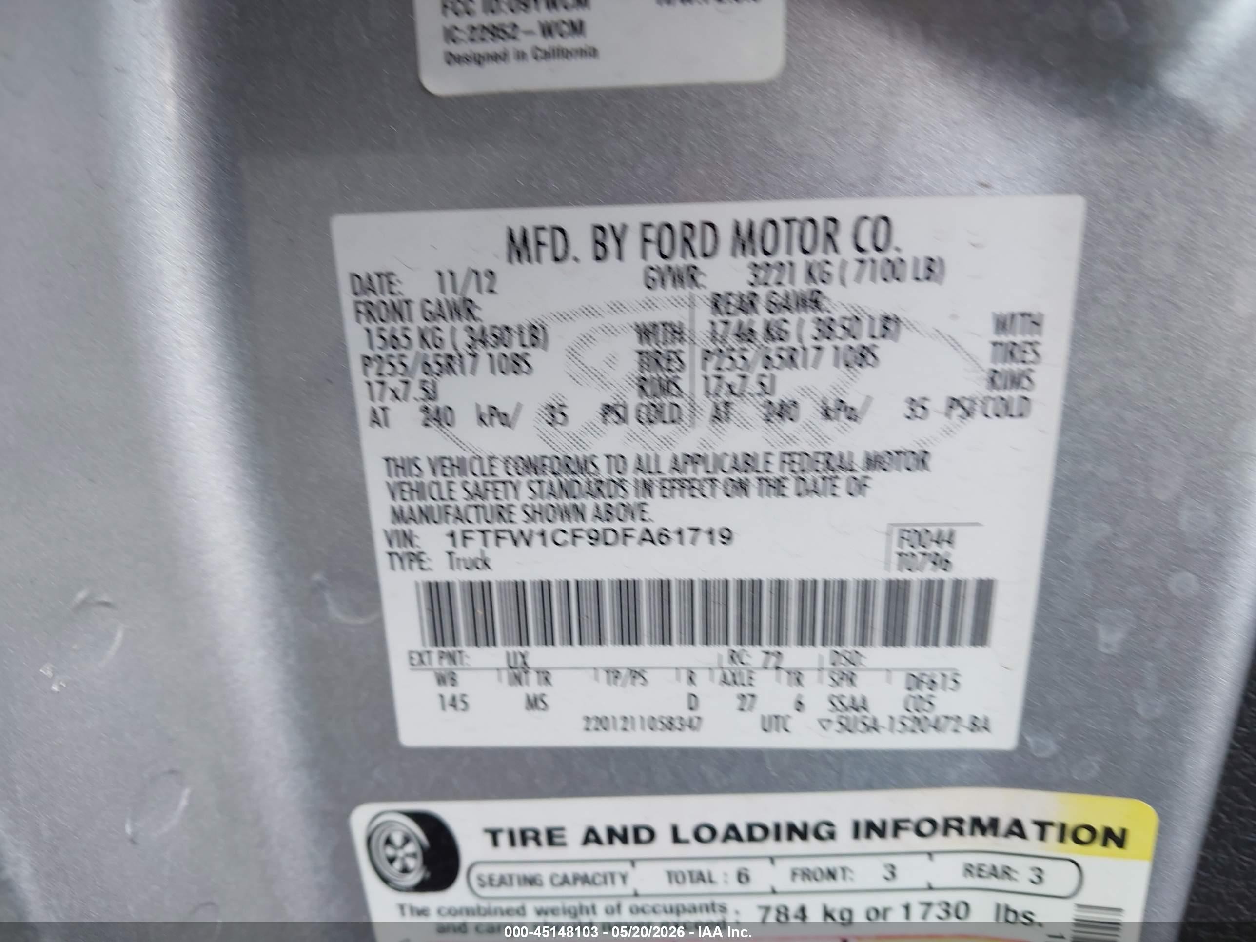 2013 Ford F-150 Xlt Silver vin: 1FTFW1CF9DFA61719