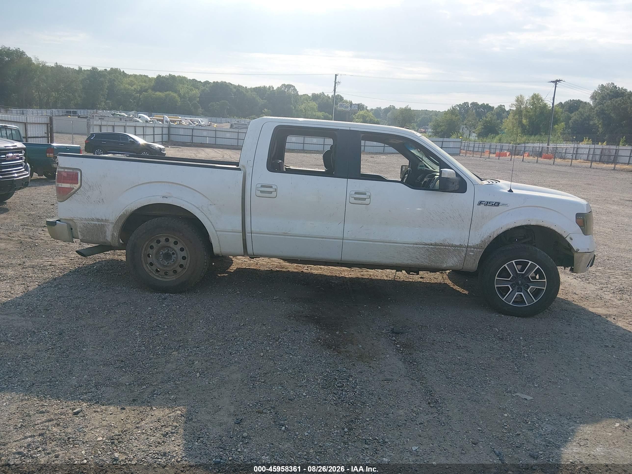 2012 Ford F-150 Lariat White vin: 1FTFW1CFXCFC55660