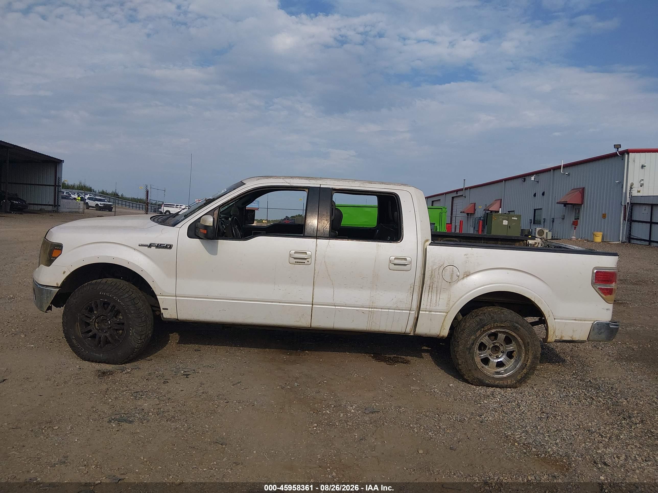 2012 Ford F-150 Lariat White vin: 1FTFW1CFXCFC55660