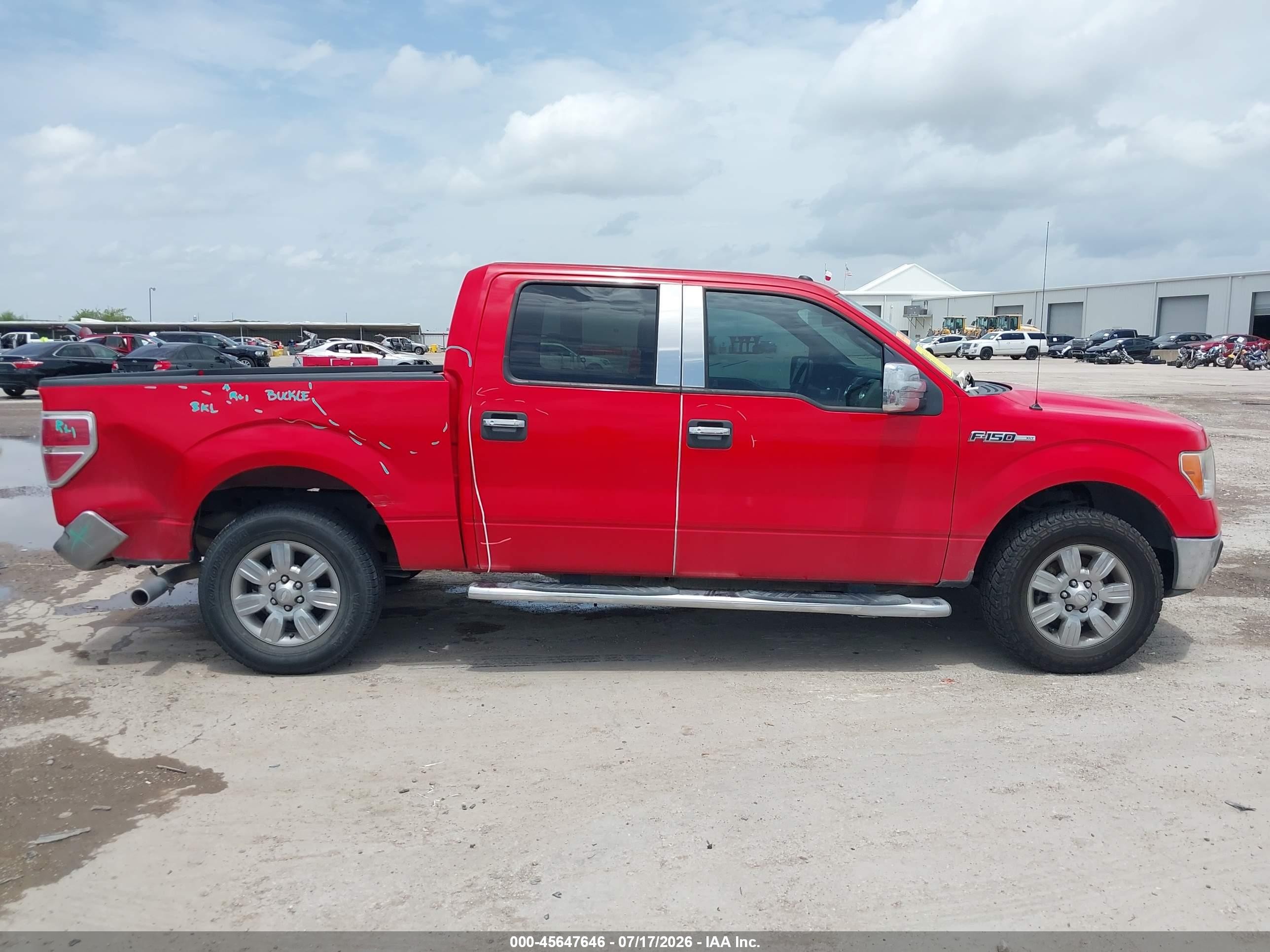 2012 Ford F-150 Xlt Red vin: 1FTFW1CFXCKD35807