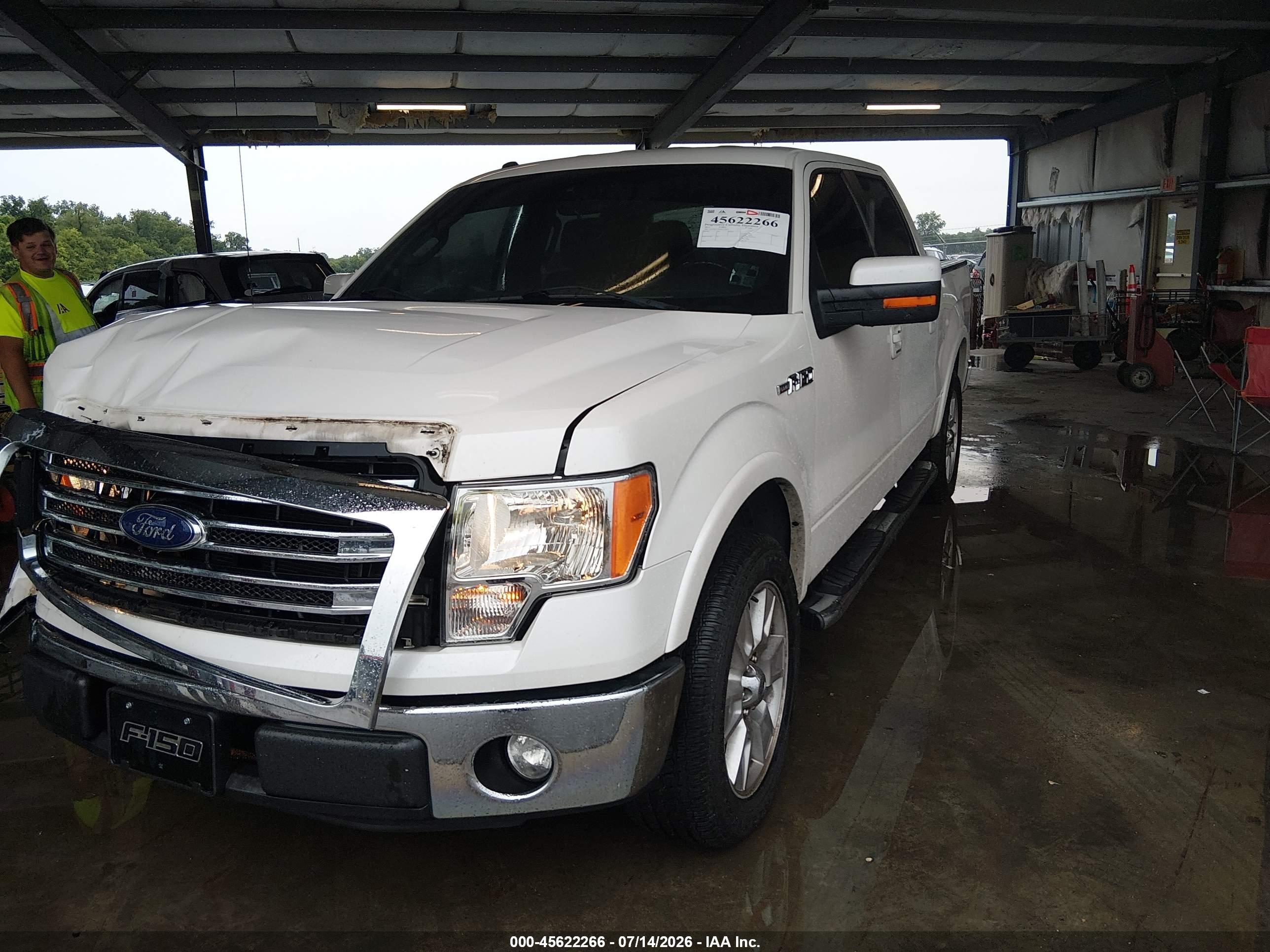 2013 Ford F-150 Lariat Белый vin: 1FTFW1CFXDFC77031