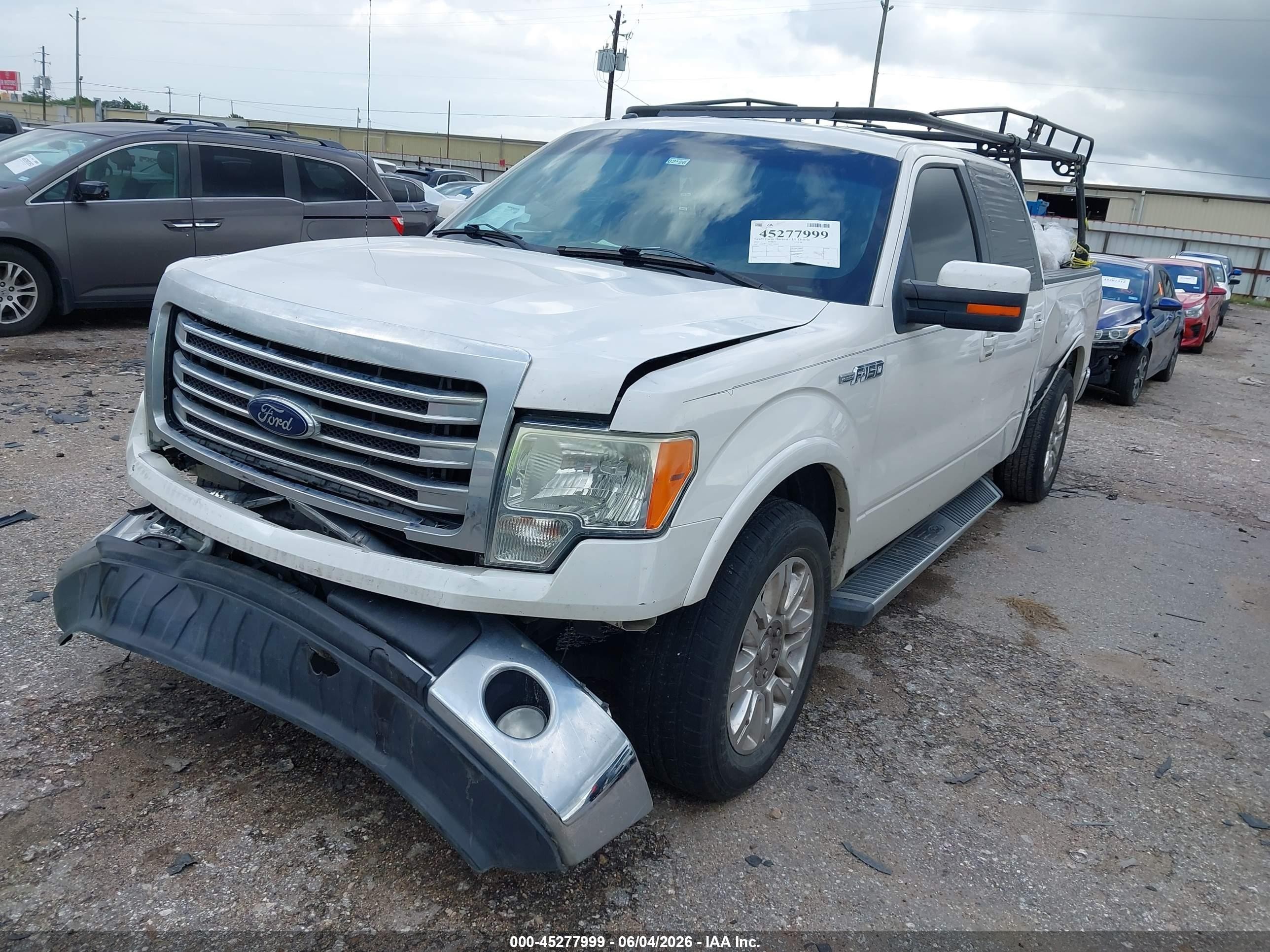 2013 Ford F-150 Lariat White vin: 1FTFW1CFXDKE86454